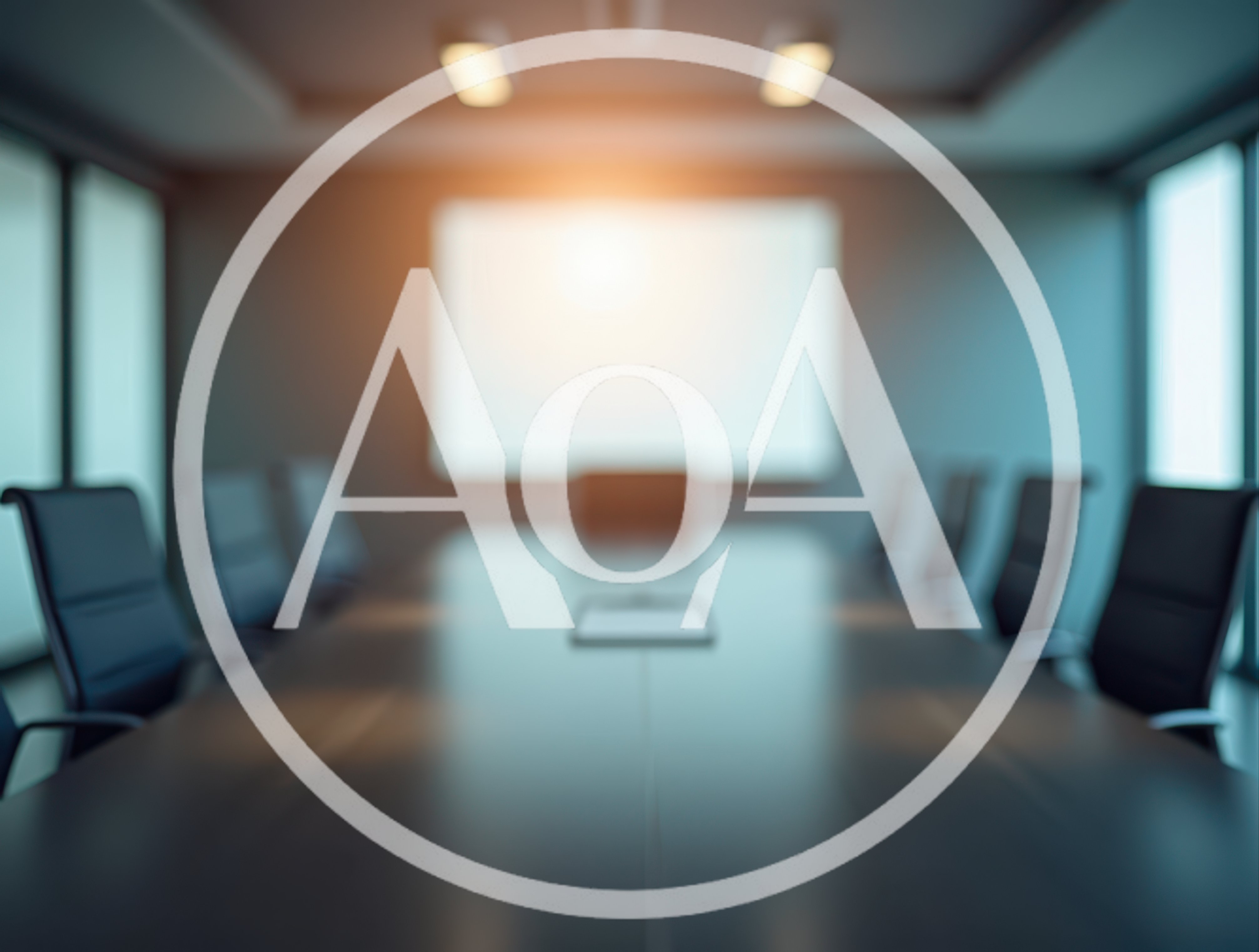 Empty Modern Conference Room With Blurred Meeting Table