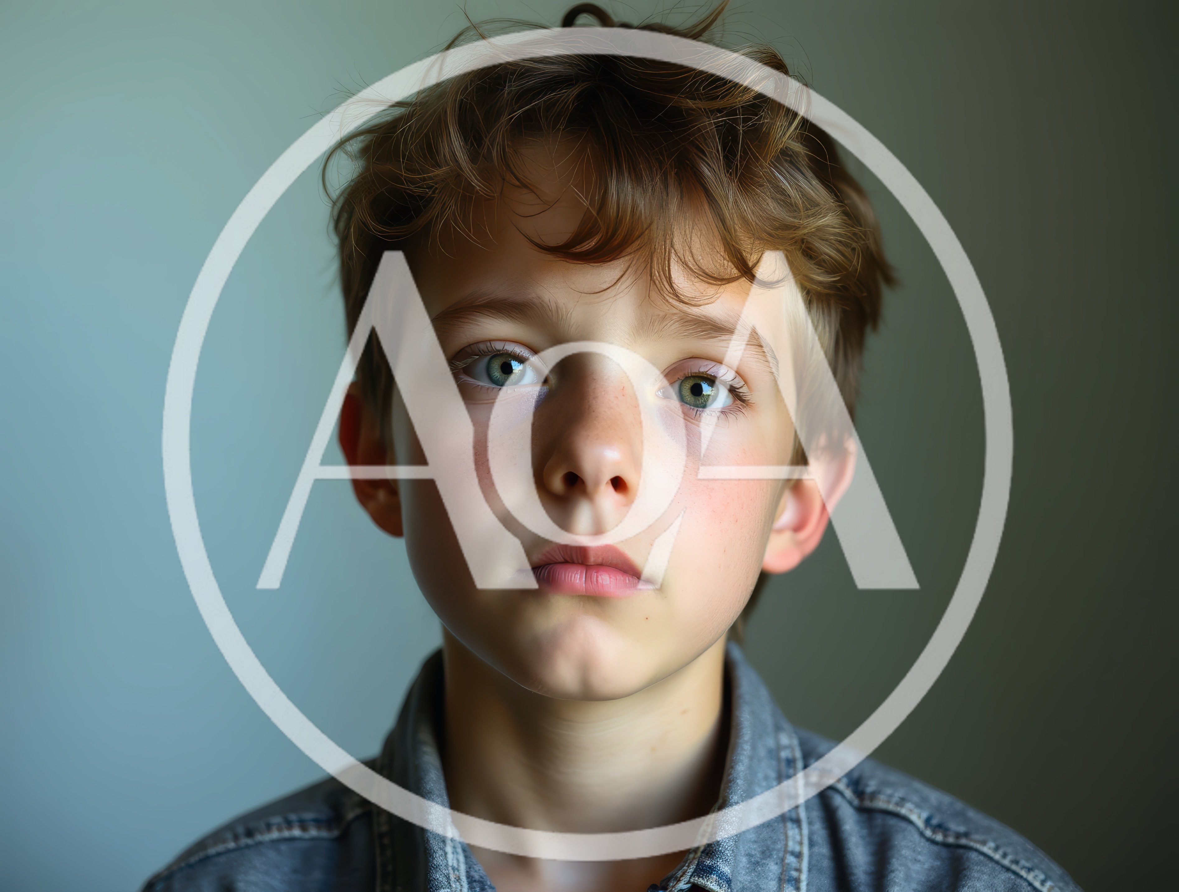 Portrait Of A Young Boy With Messy Hair