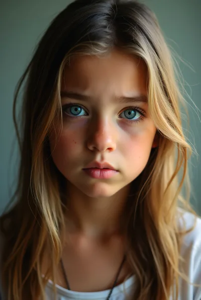 Portrait Of A Young Girl With Blue Eyes