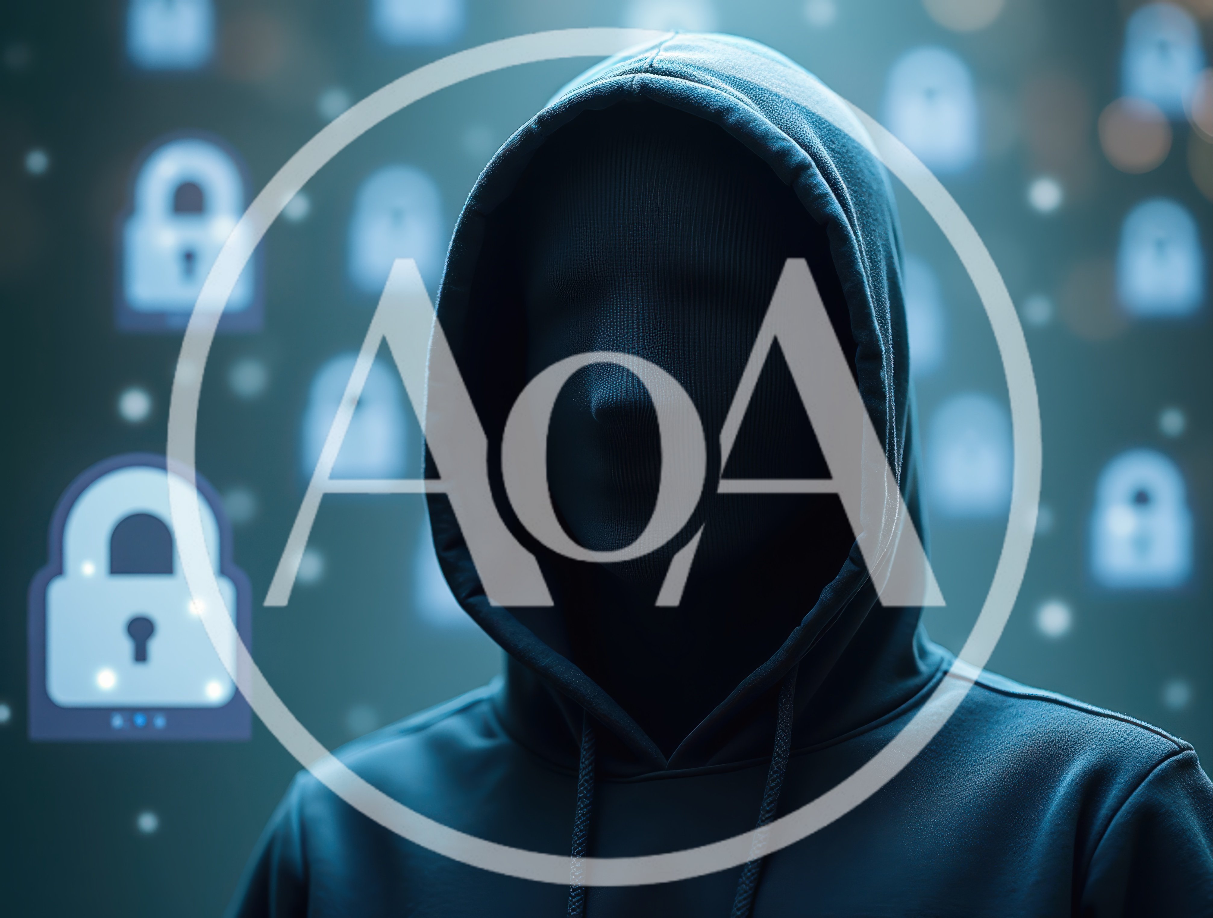 Faceless Hacker Wearing A Black Hoodie And Mask