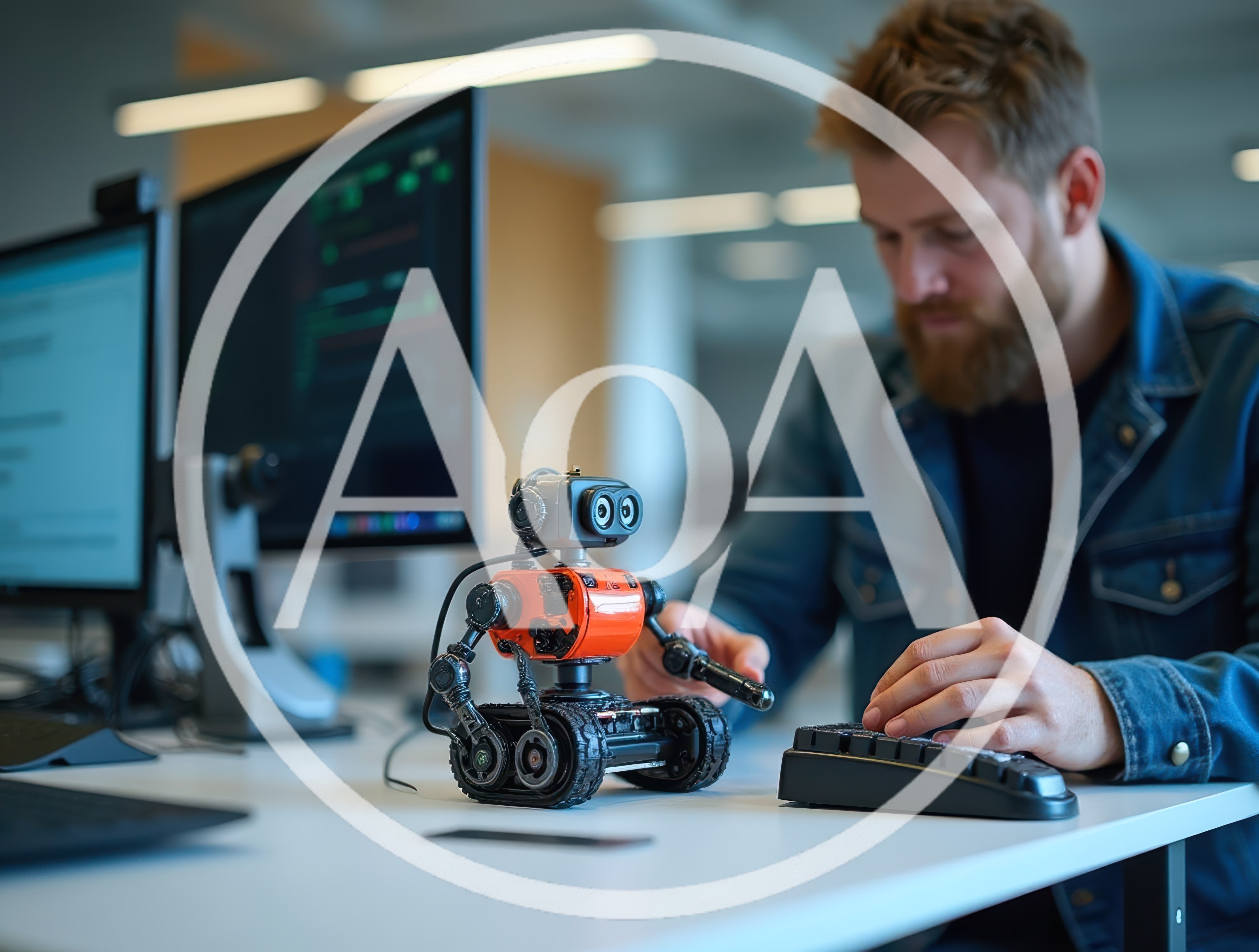 Software Engineer Programming A Small Robotic Toy