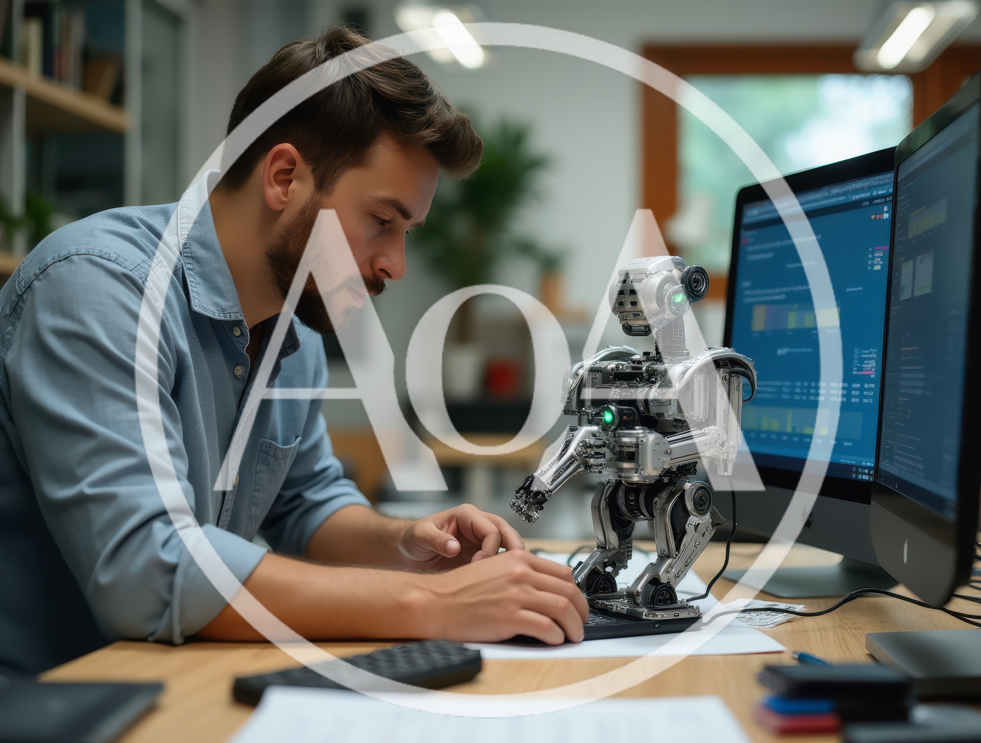 Software Engineer Programming A Small Humanoid Robot