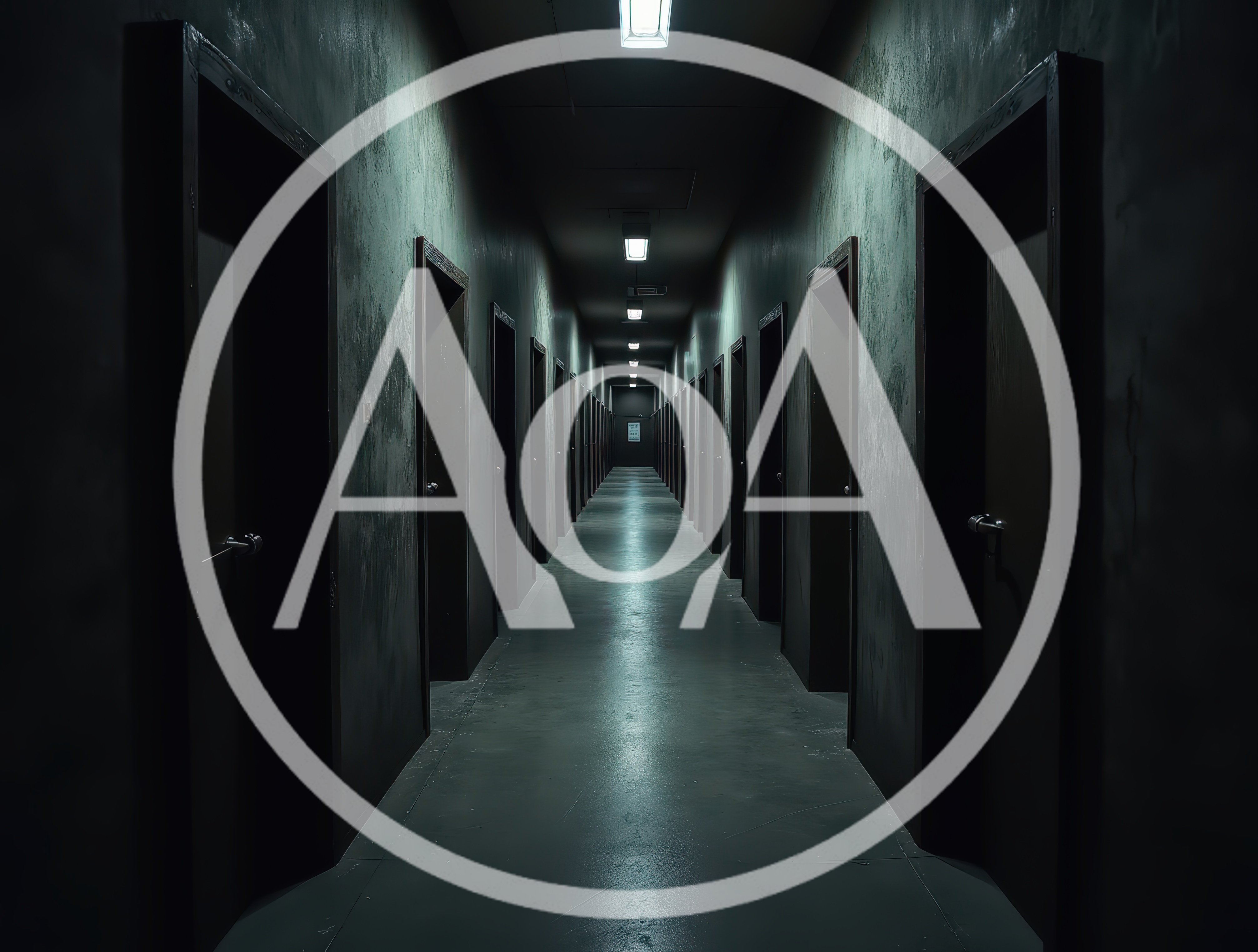 Dark Dimly Lit Long Apartment Hallway