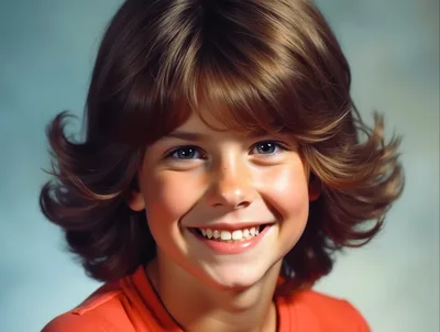 Portrait Of A Smiling Young Child With Brown Hair