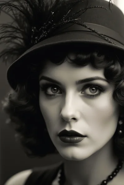 Portrait Of A Woman In Vintage 1920s Style