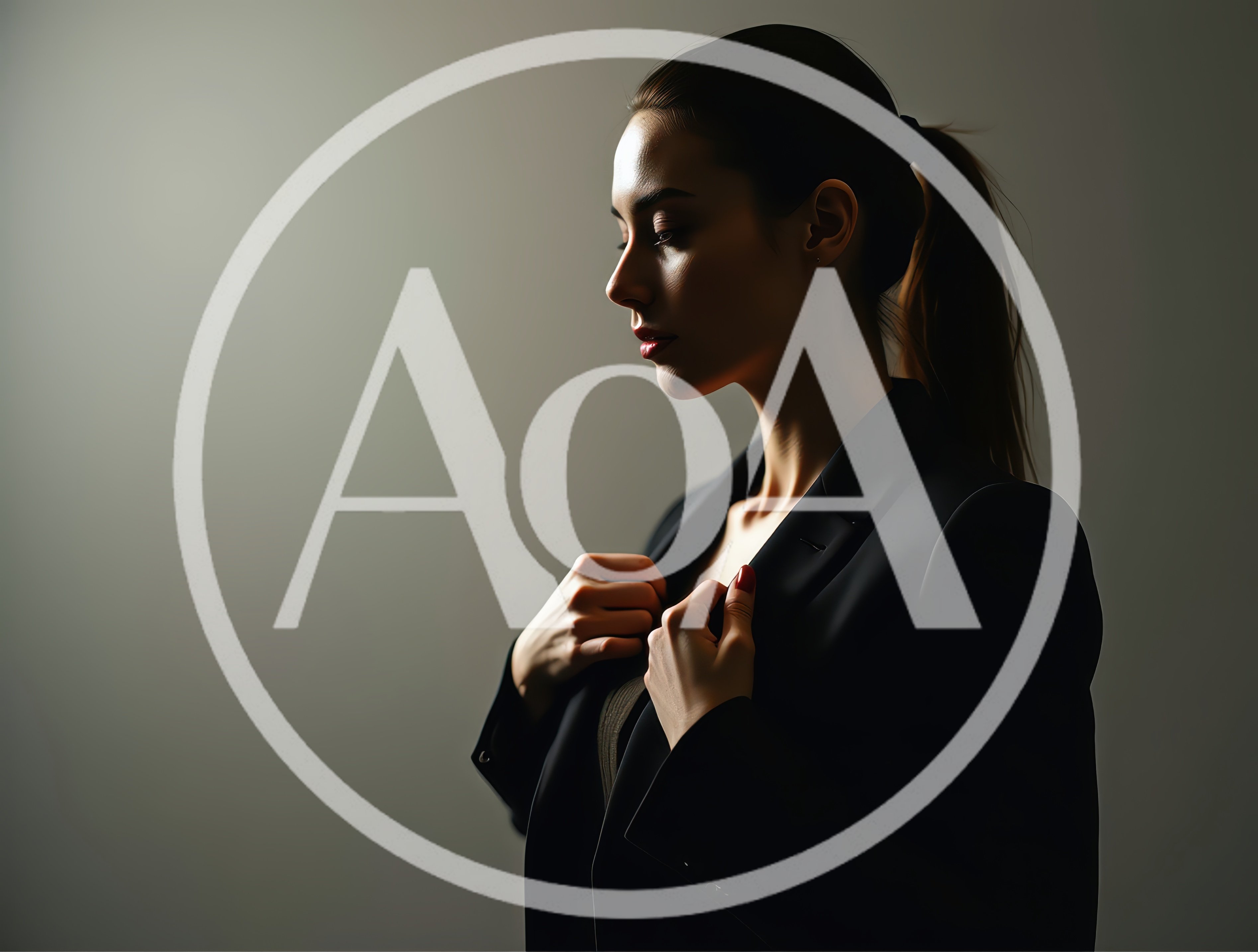 Professional Woman Adjusting Her Black Blazer