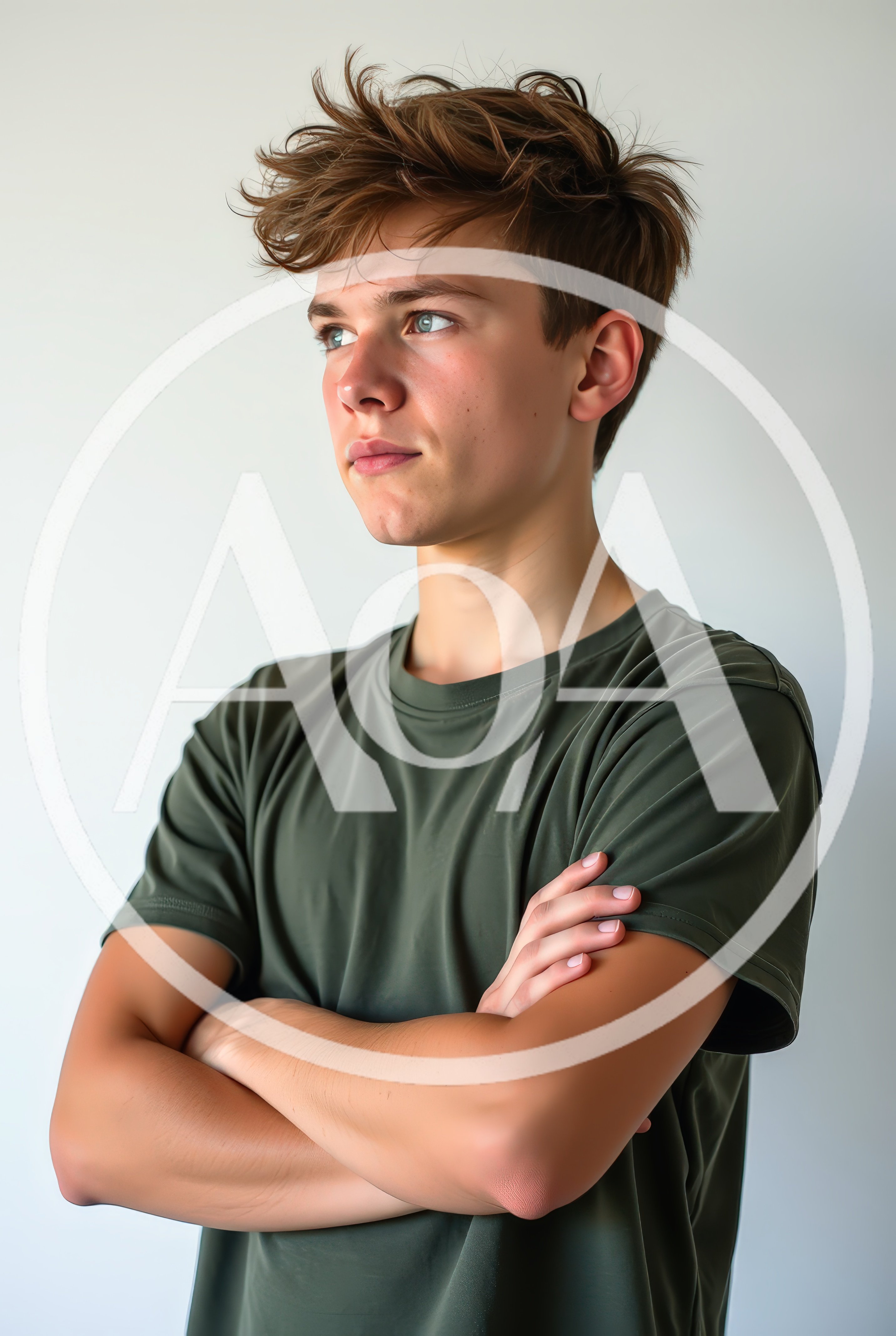 Portrait Of A Young Man With Messy Hair