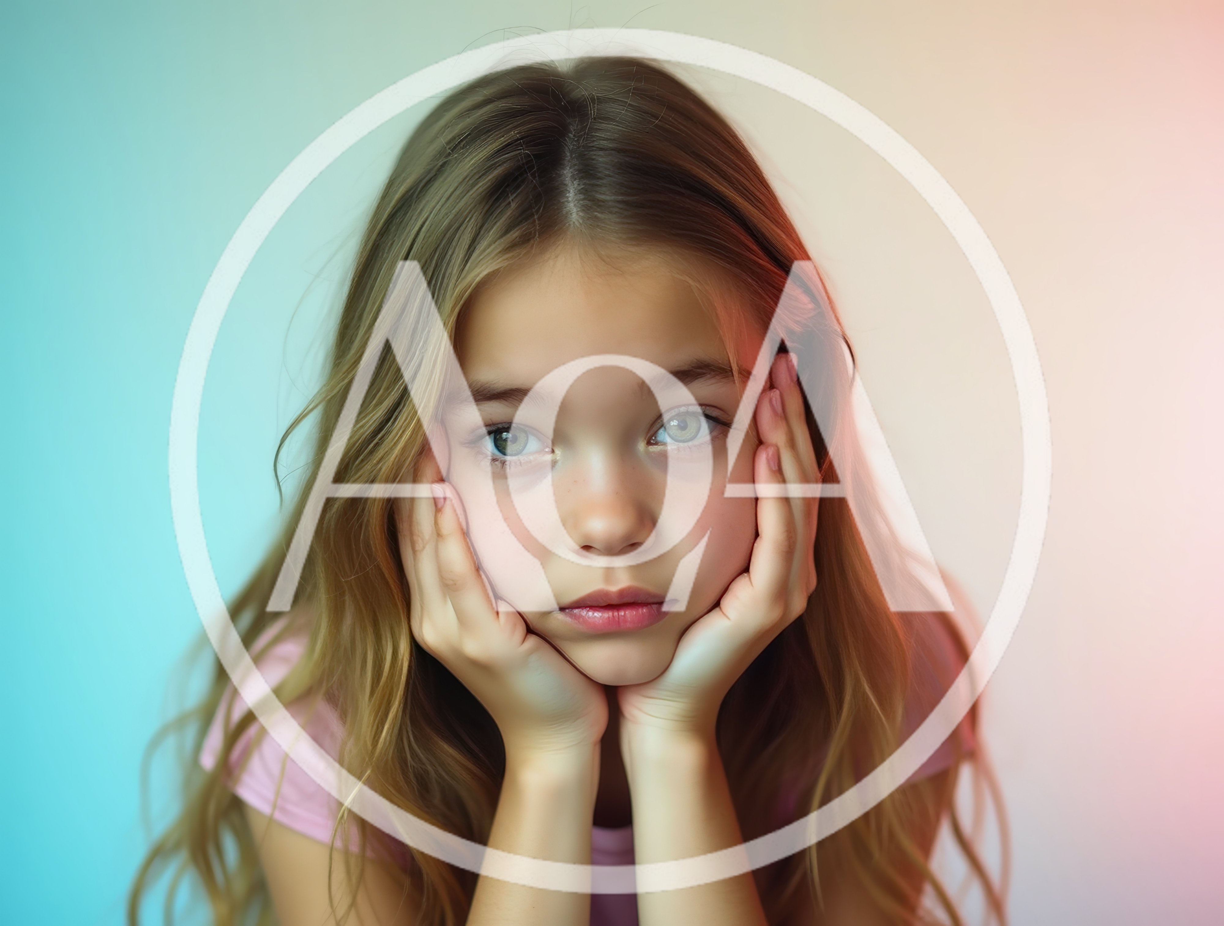 Portrait Of A Young Girl With Hands On Cheeks