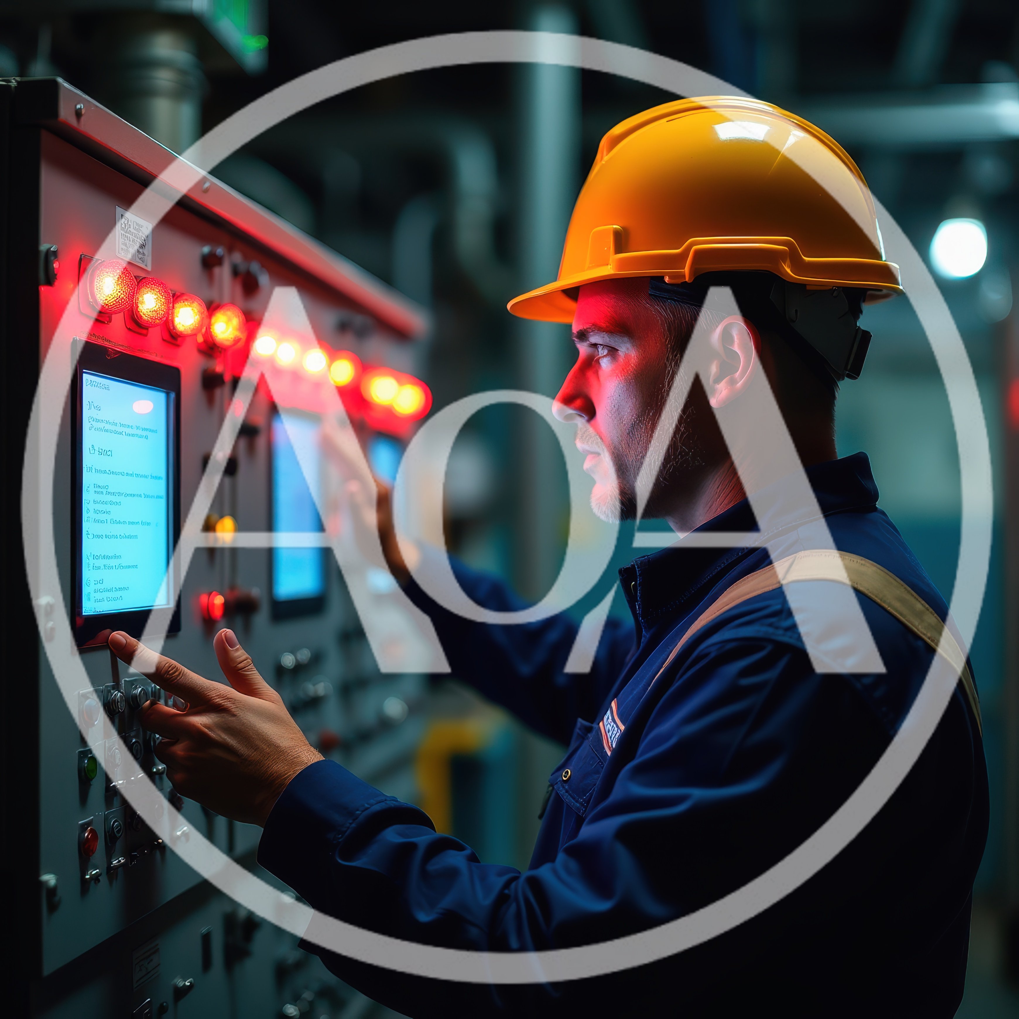 Industrial Technician Operating Control Panel In Factory