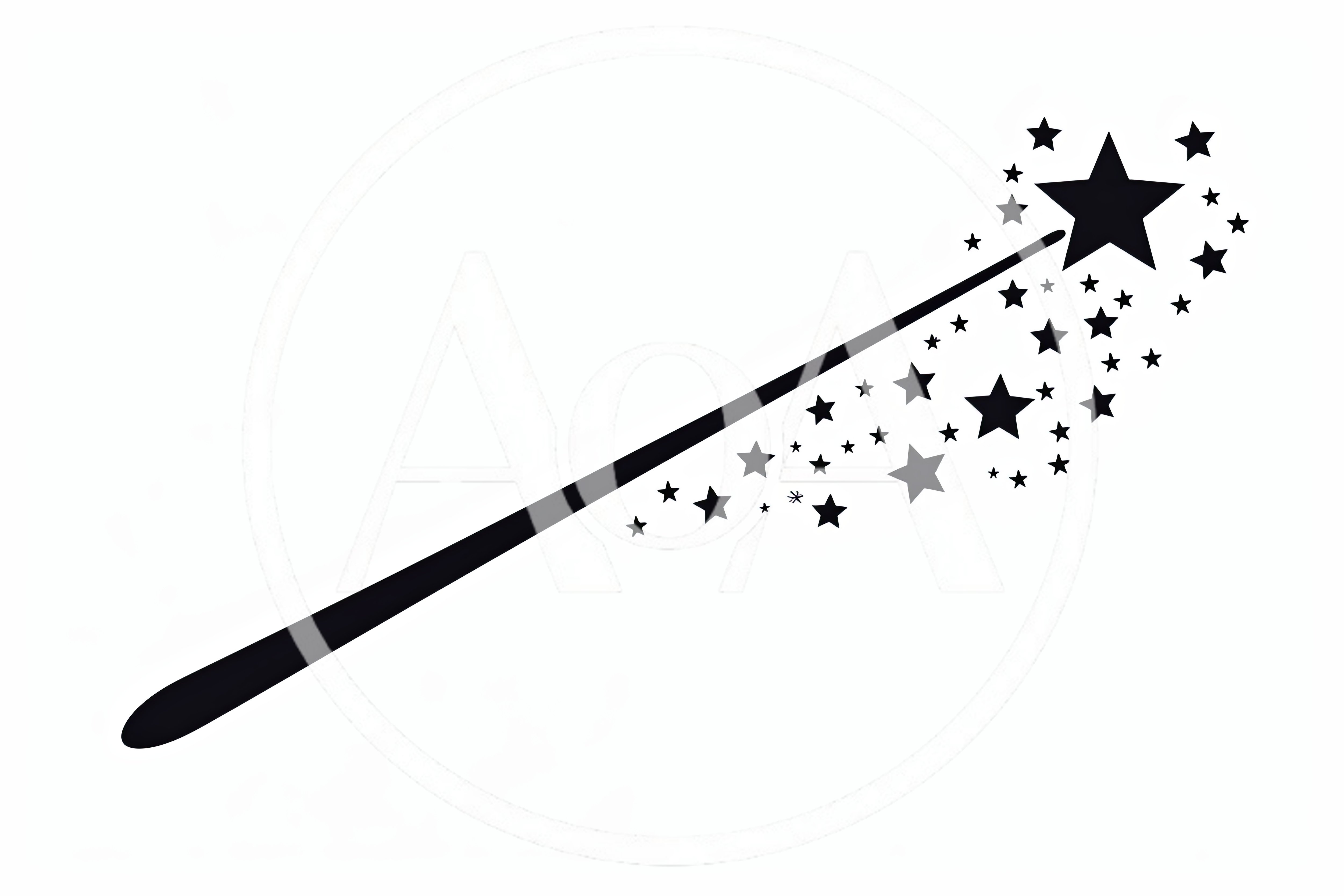 Magic Wand With Sparkling Star Trail Illustration