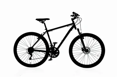Black Silhouette Of A Mountain Bike