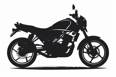 Black Silhouette Of A Sport Motorcycle