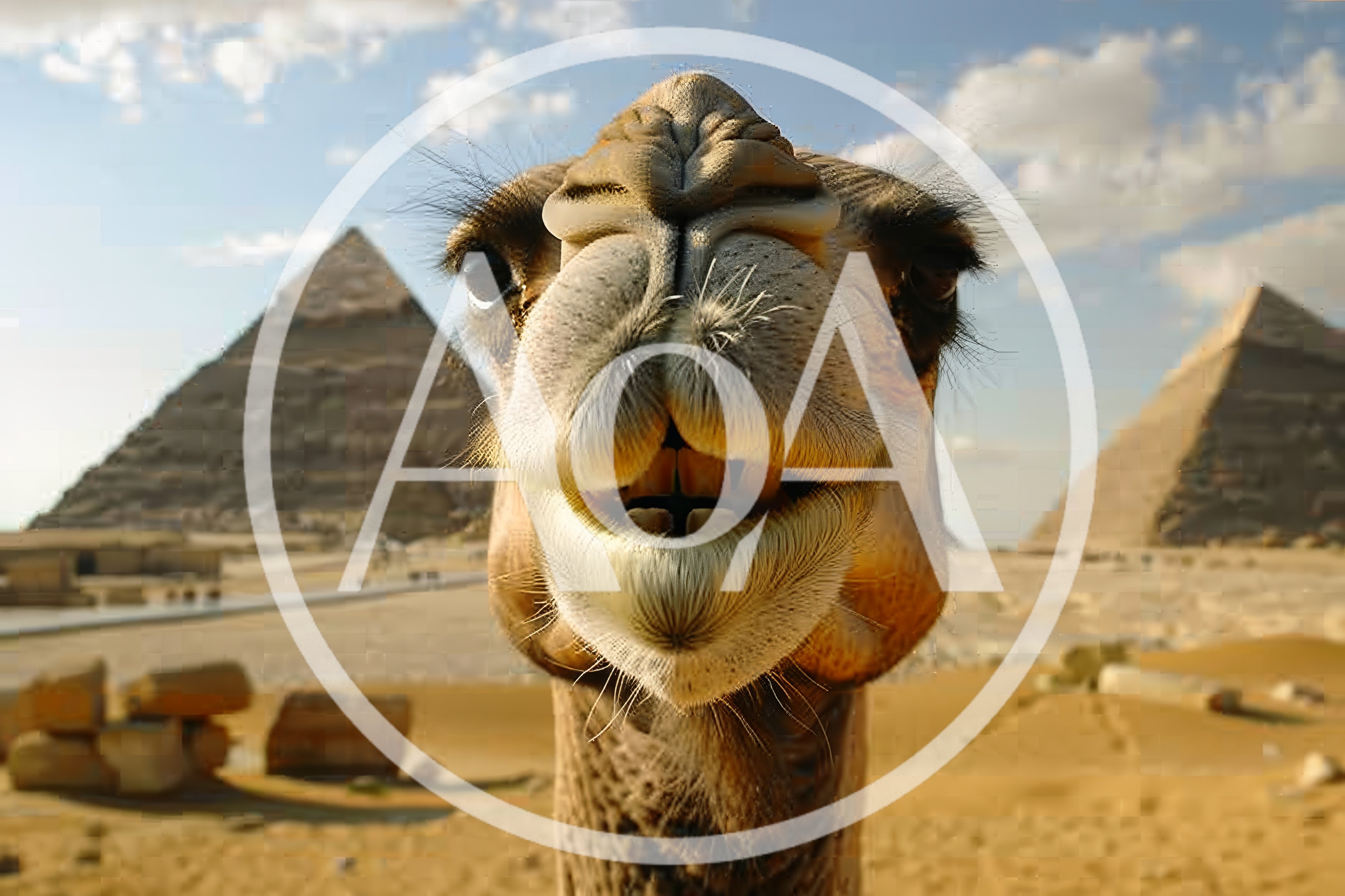 Close Up Portrait Of A Camel At The Pyramids