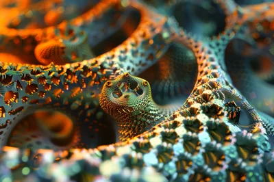 Abstract Fractal Structure With Intricate Geometric Patterns