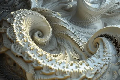 Intricate 3D Fractal Spiral Abstract Pattern