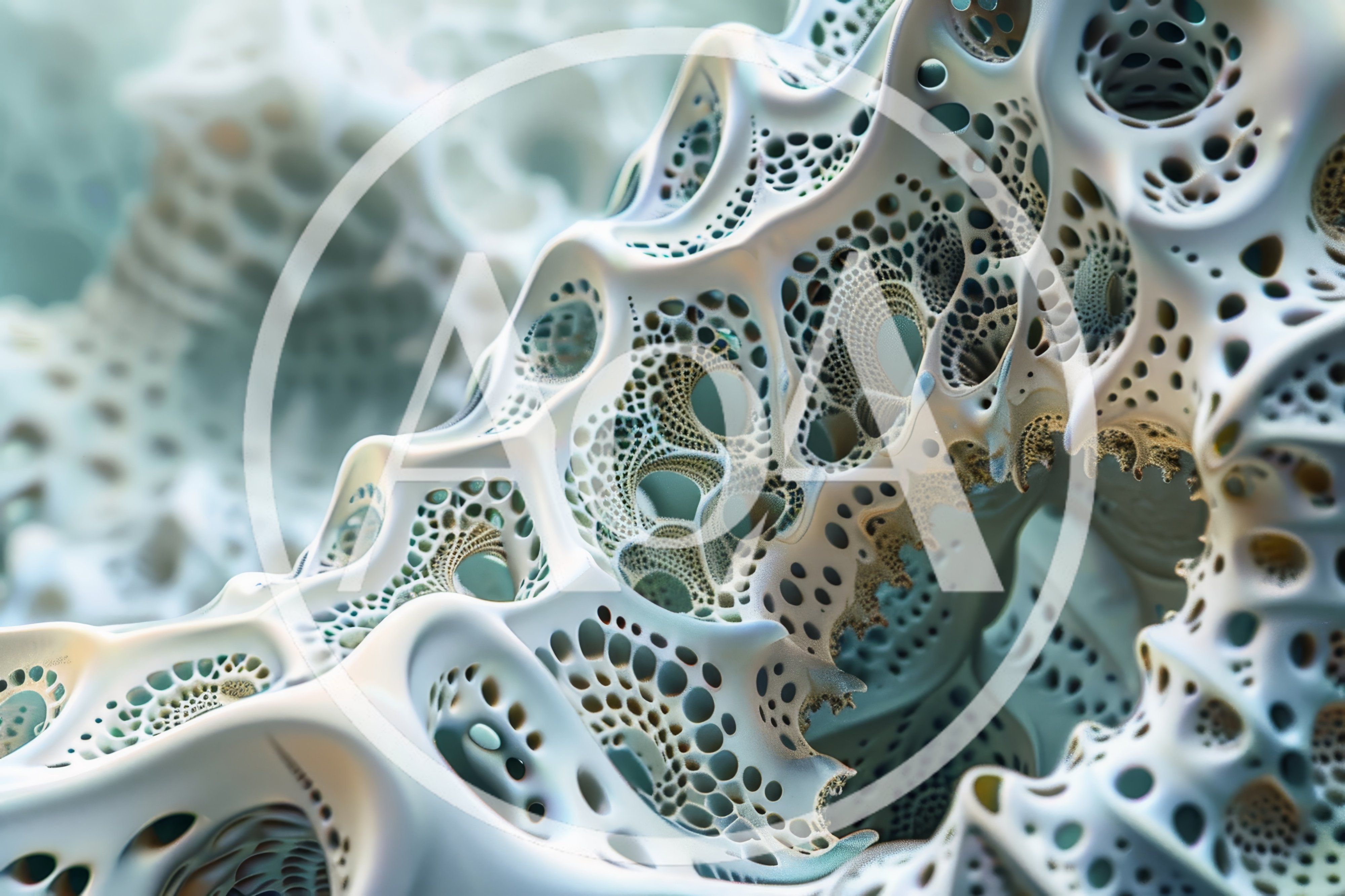 Abstract Fractal Structure With Intricate Porous Surface