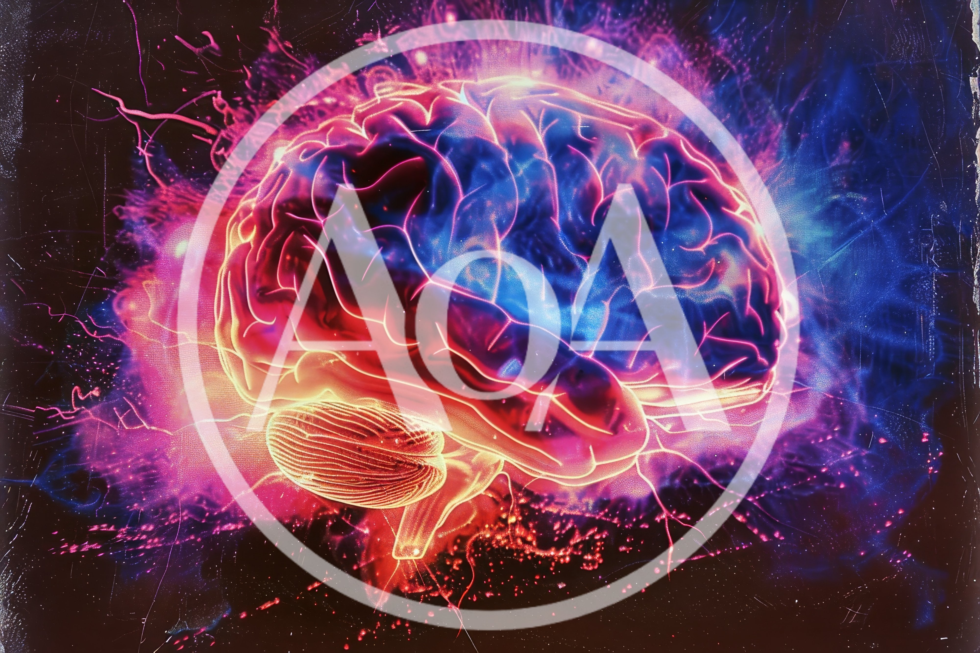 Glowing Human Brain Digital Art Illustration