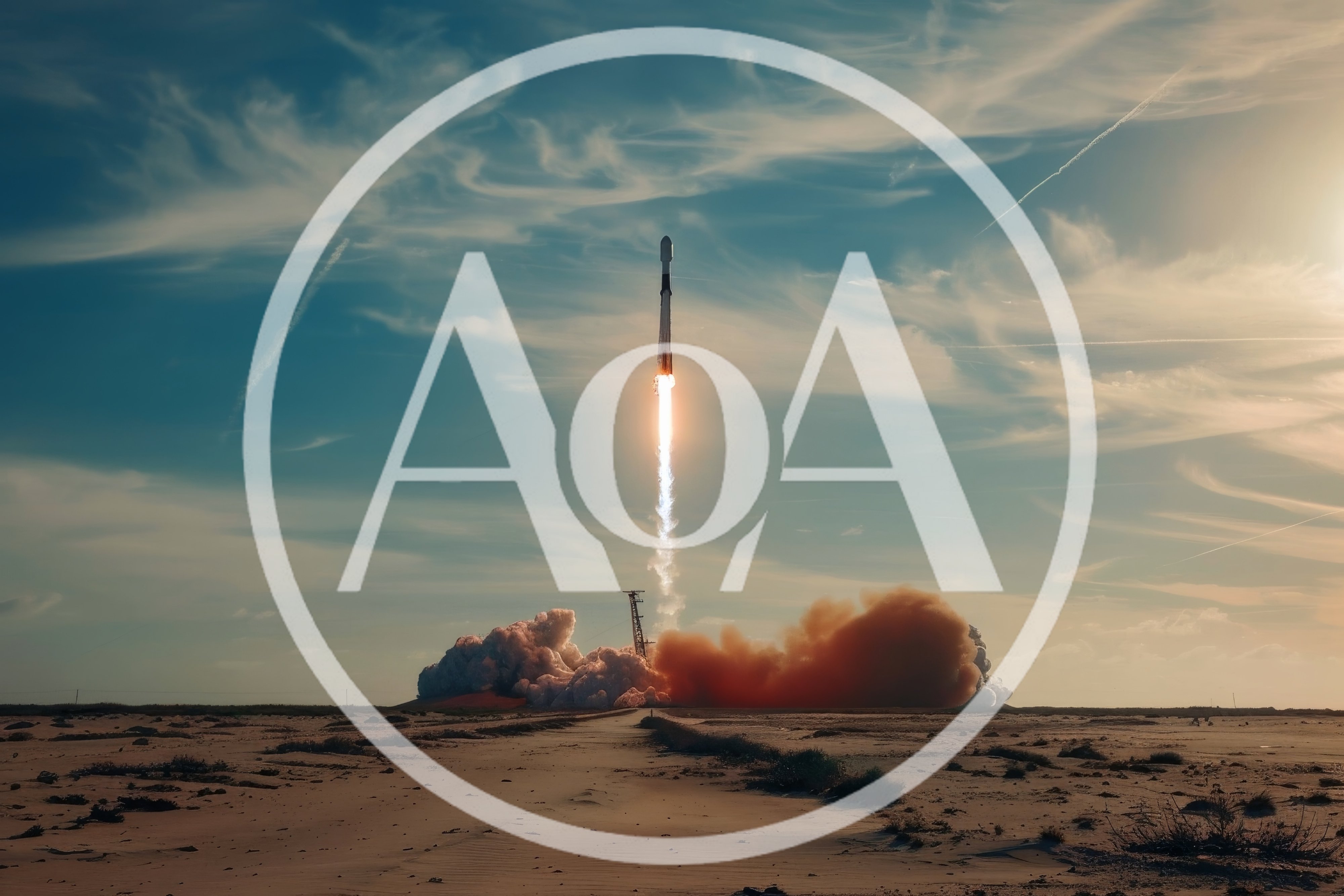 SpaceX Falcon 9 Rocket Launching From Desert Launchpad
