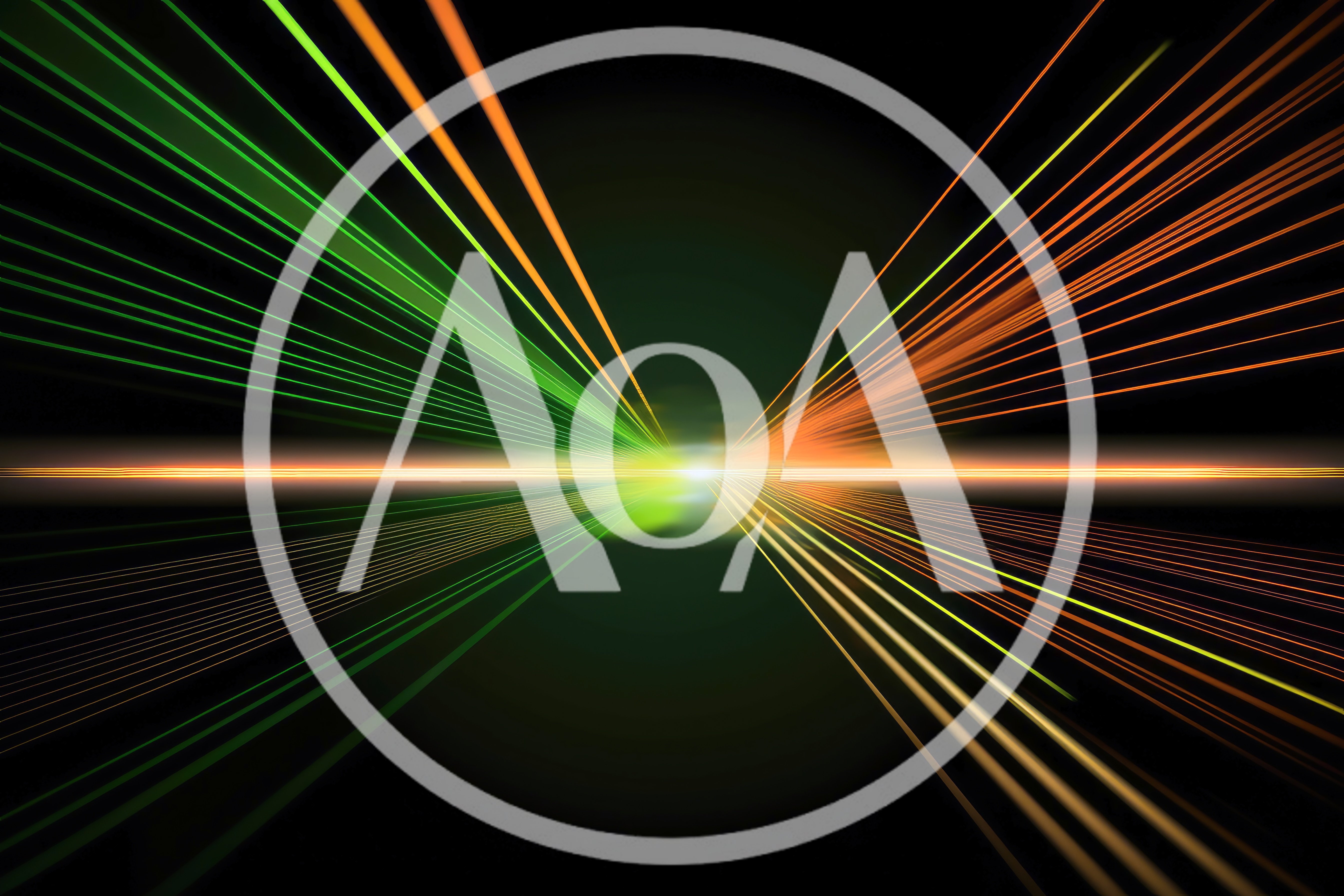Abstract Laser Light Beams With Lens Flare