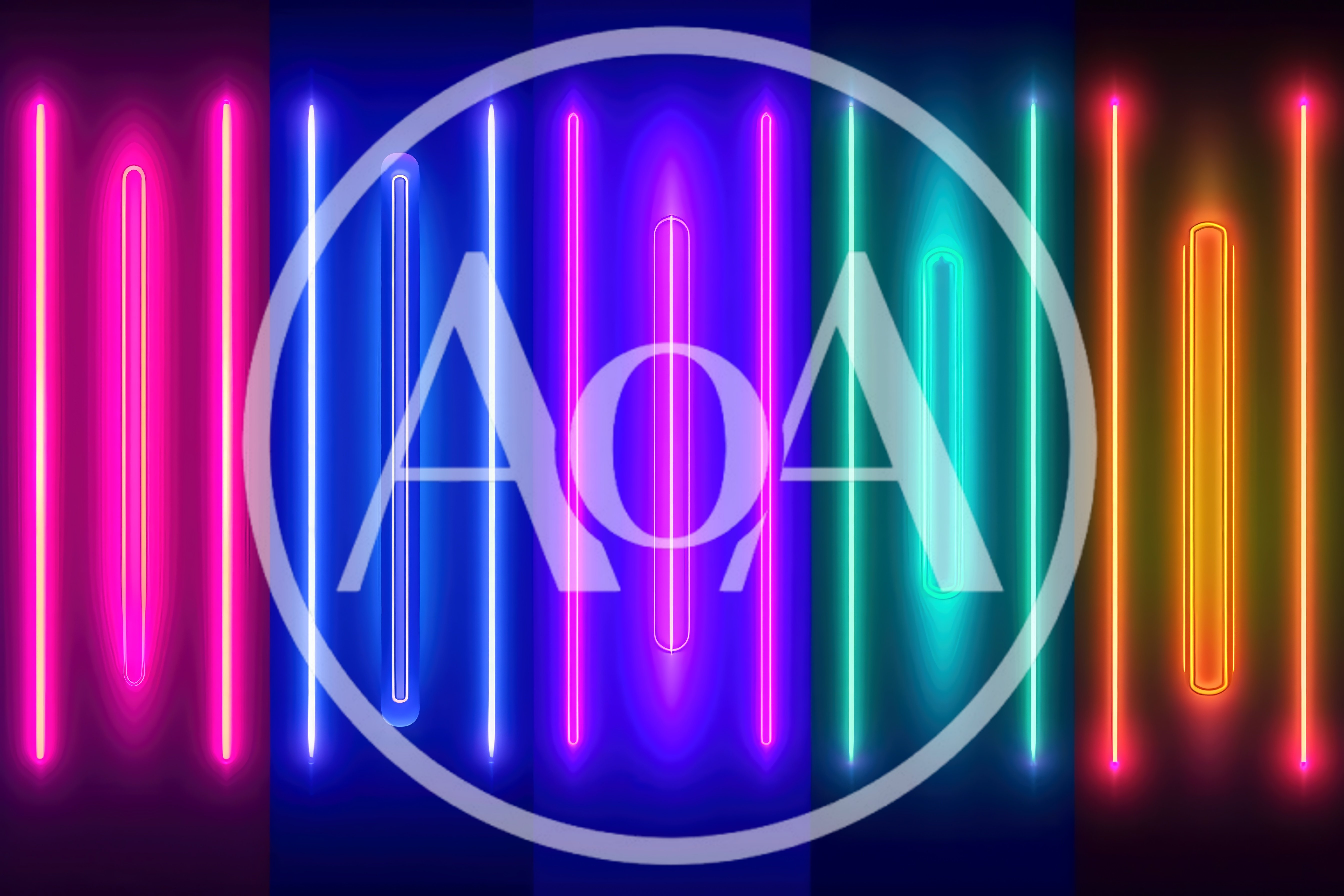 Vertical Neon Light Strips In Five Vibrant Colors