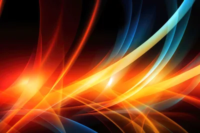 Abstract Glowing Light Waves Background