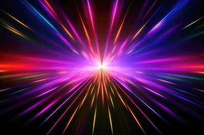 Abstract Neon Light Speed Tunnel Background