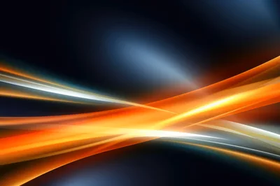 Abstract Orange And Blue Light Wave Background