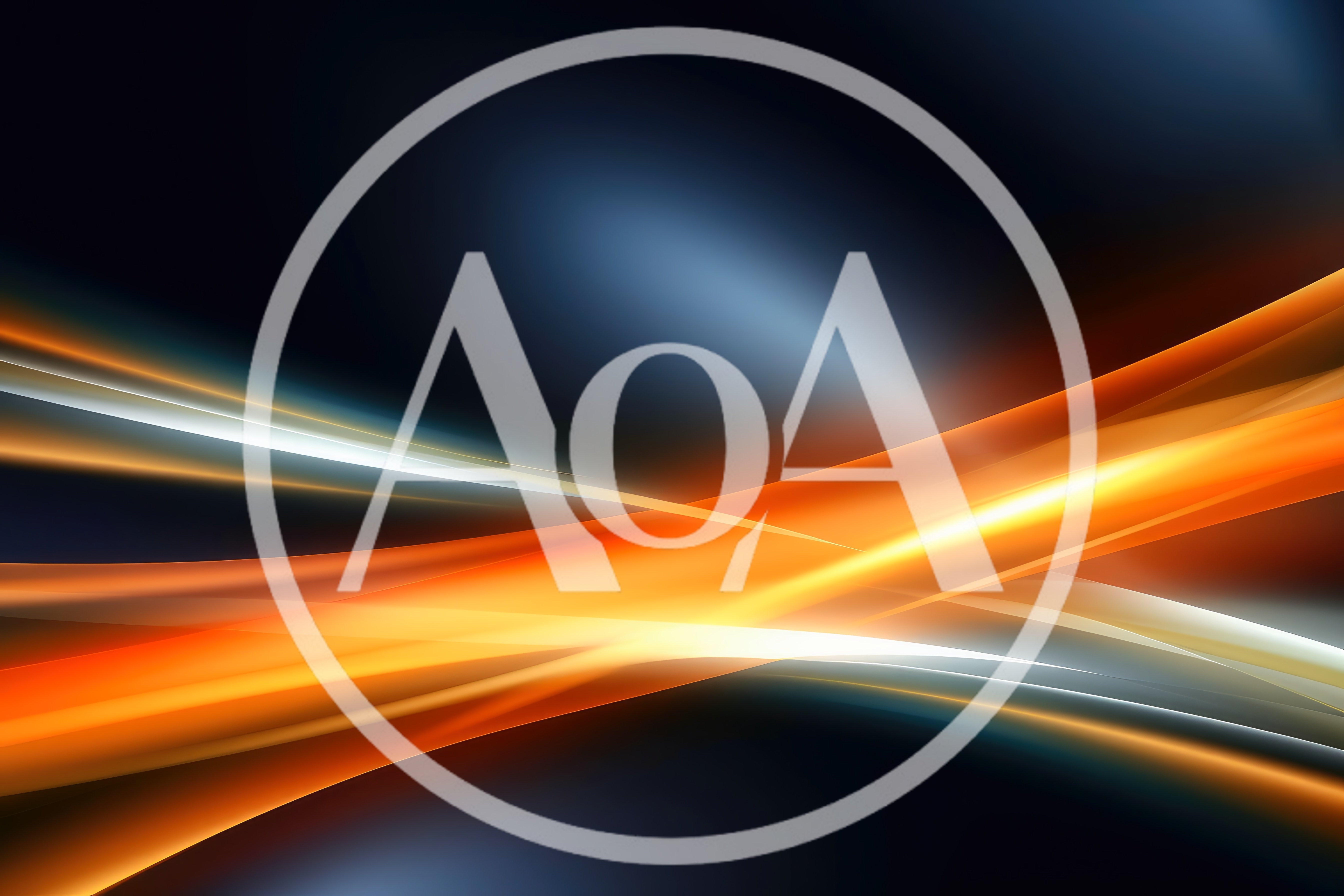 Abstract Orange And Blue Light Wave Background