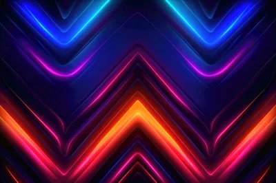 Abstract Neon Chevron Pattern Background
