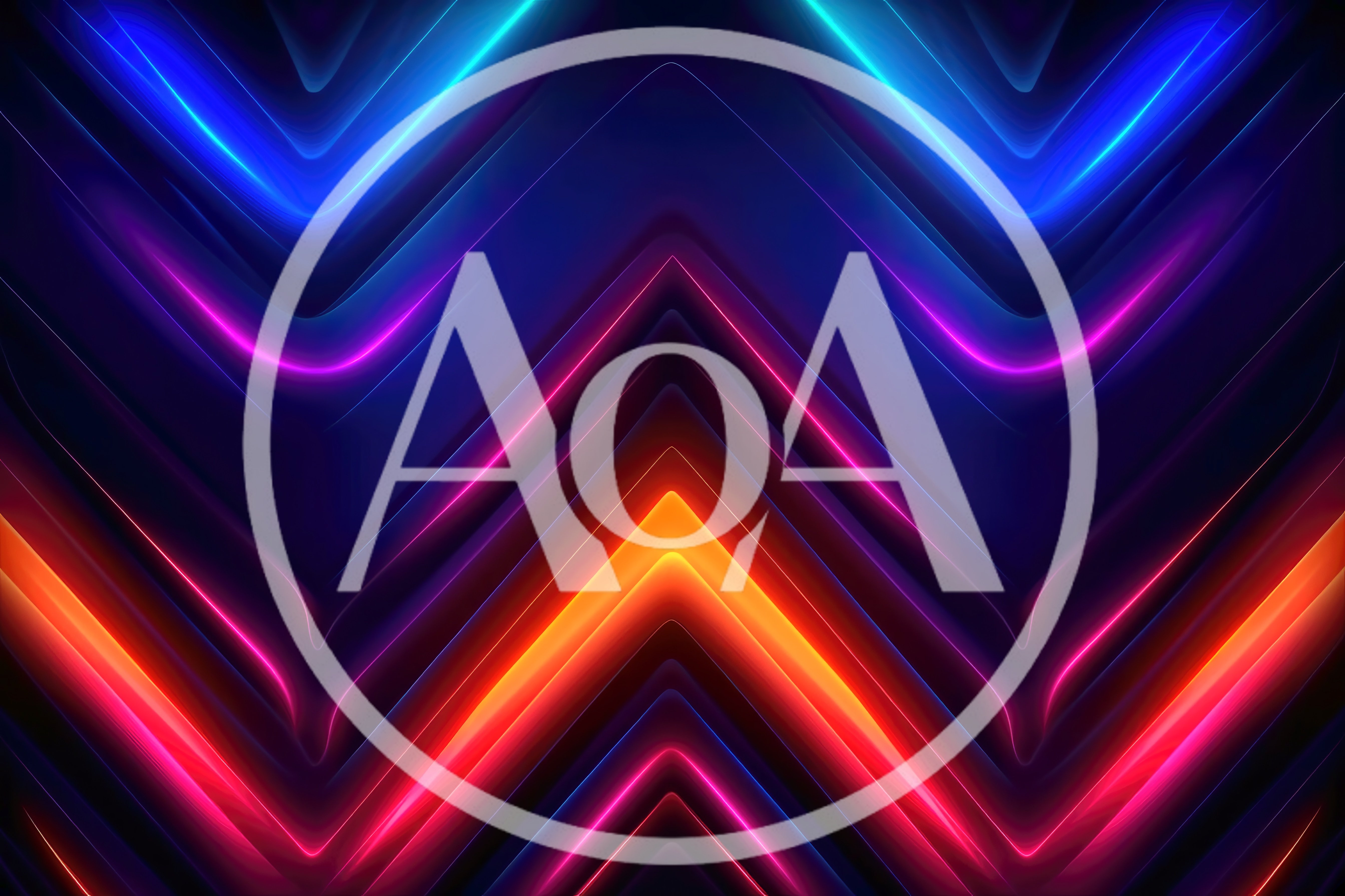 Abstract Neon Chevron Pattern Background