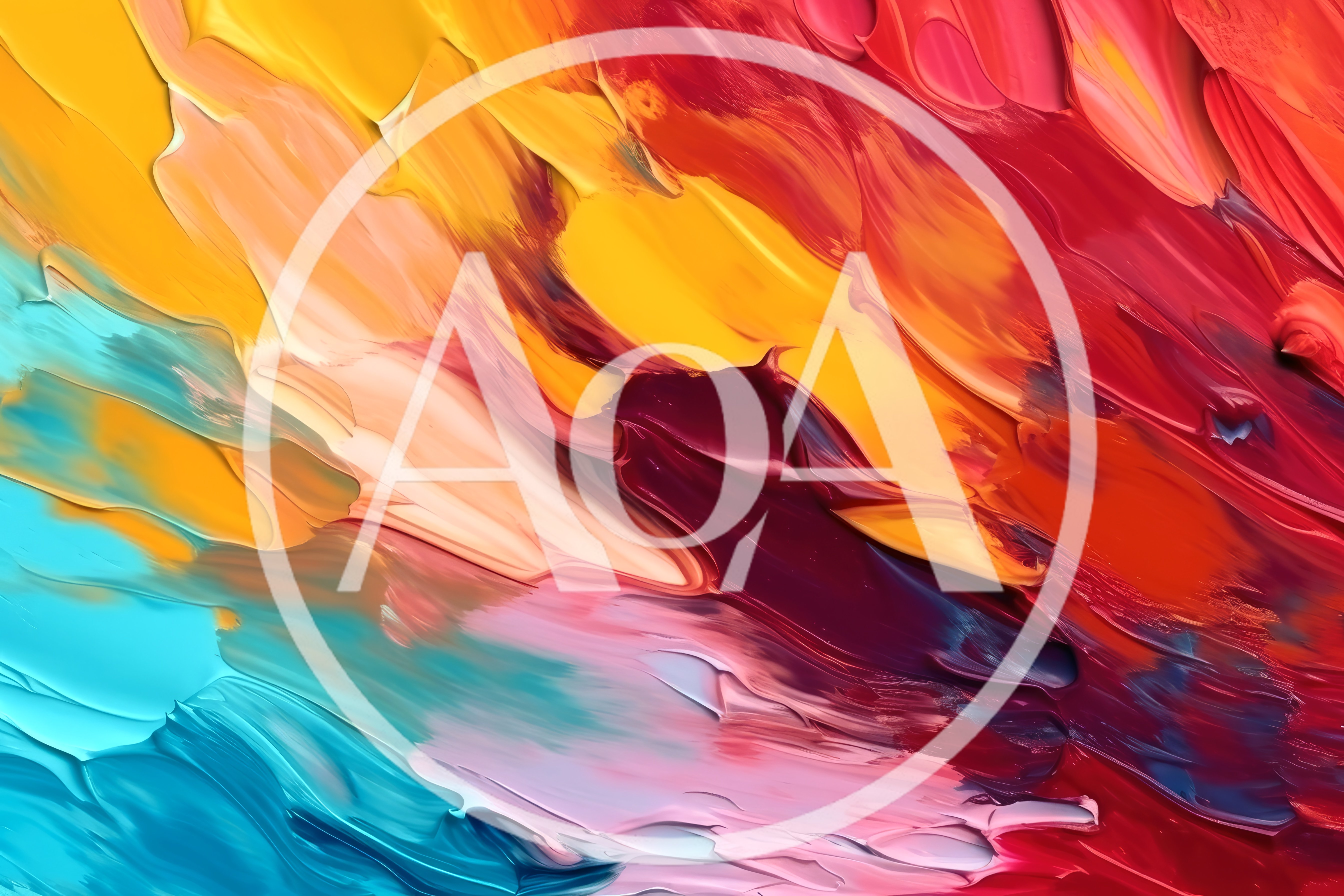 Abstract Oil Painting With Vibrant Impasto Brushstrokes