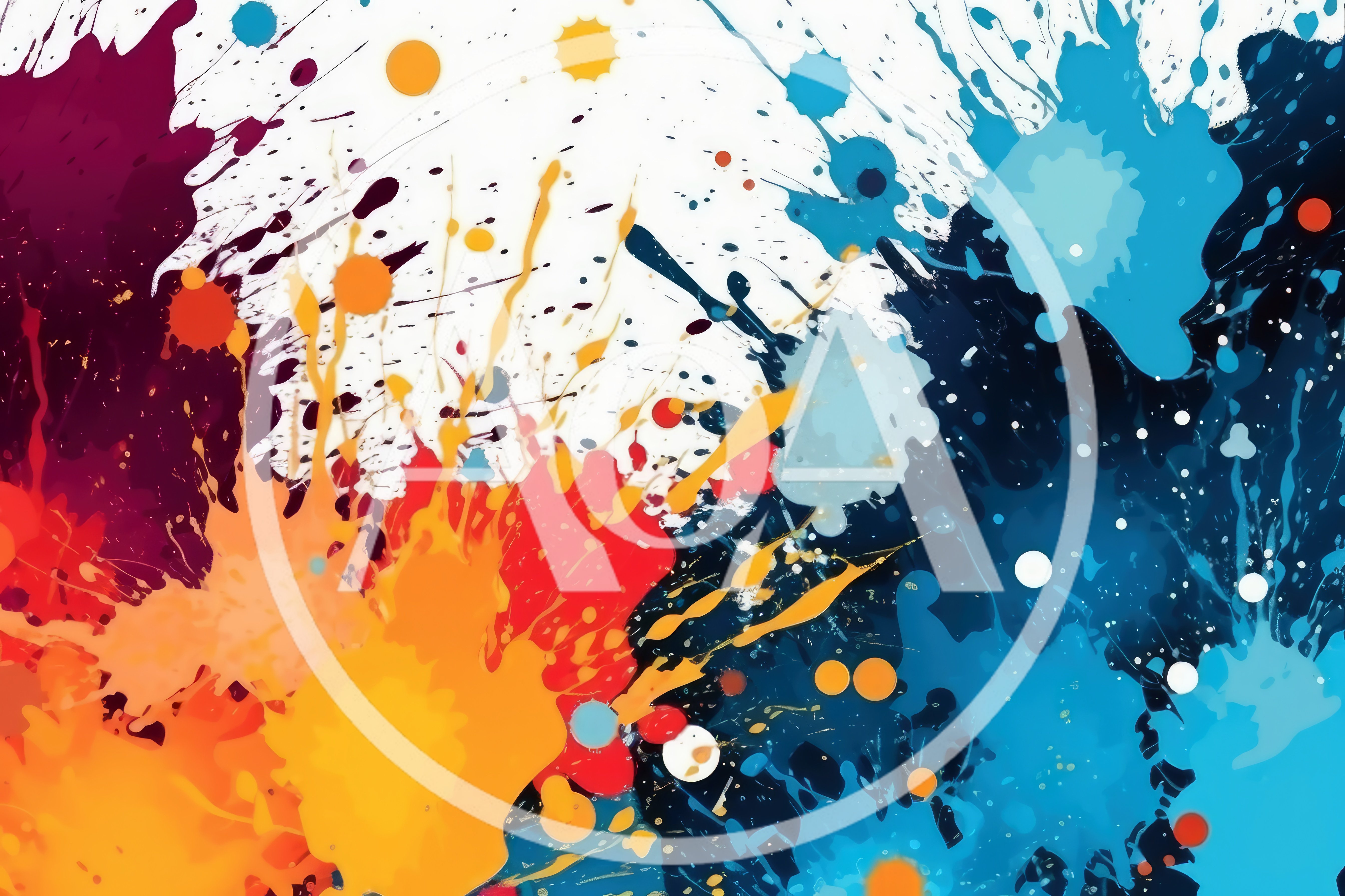 Abstract Colorful Paint Splatter Background