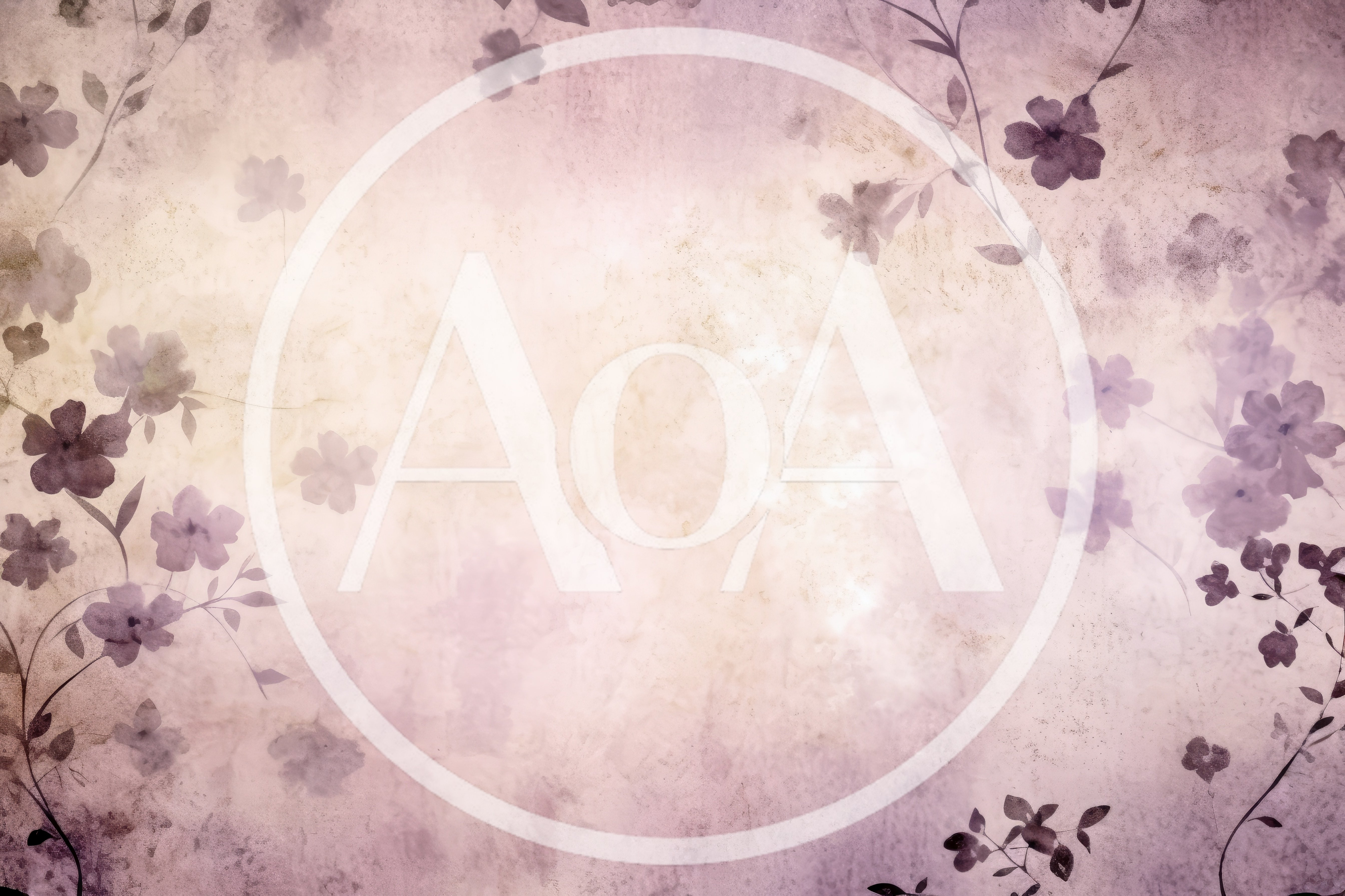 Vintage Floral Watercolor Background With Faded Texture