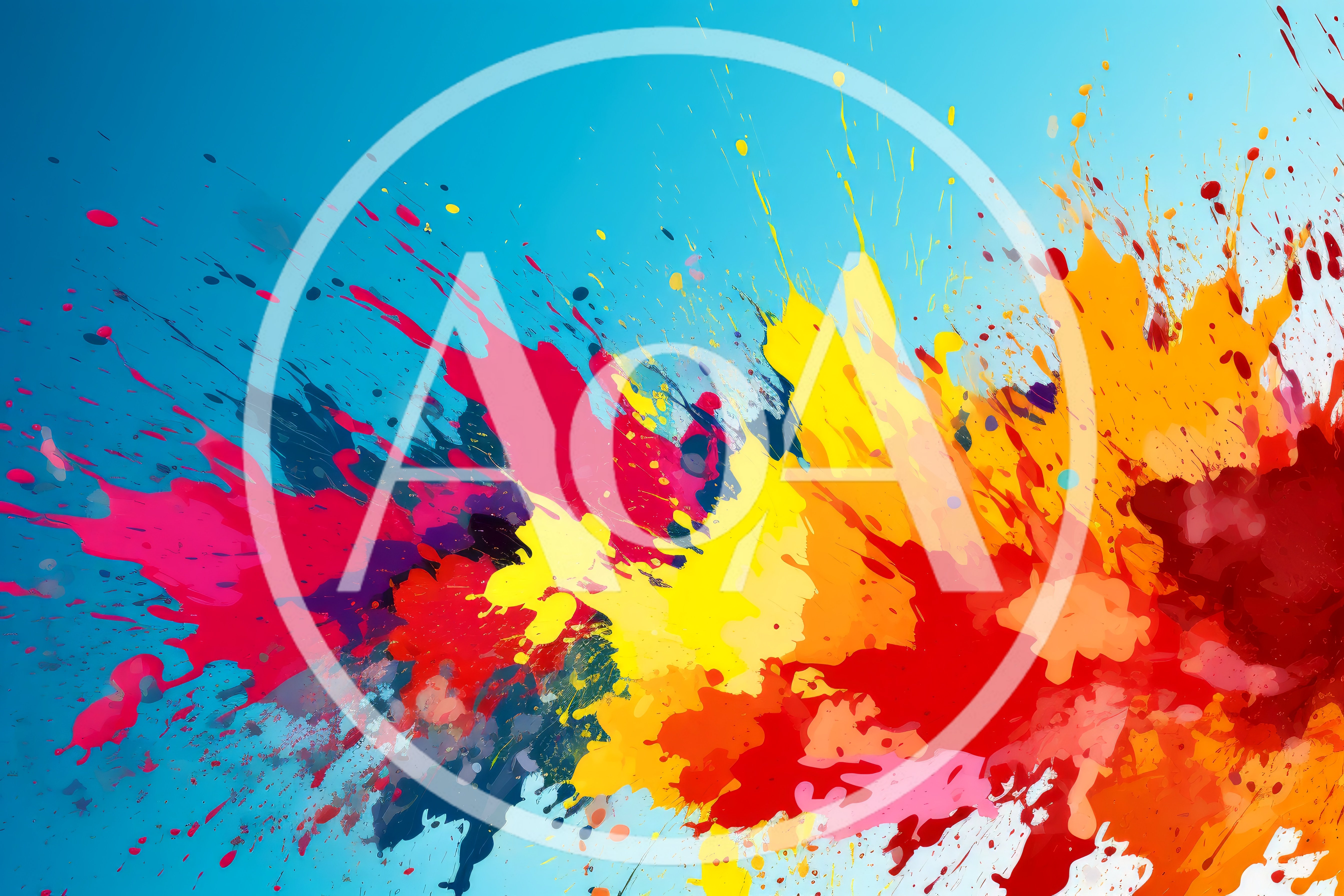 Abstract Colorful Paint Splatter Background