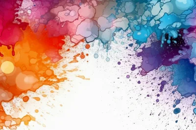 Abstract Watercolor Paint Splatter Background