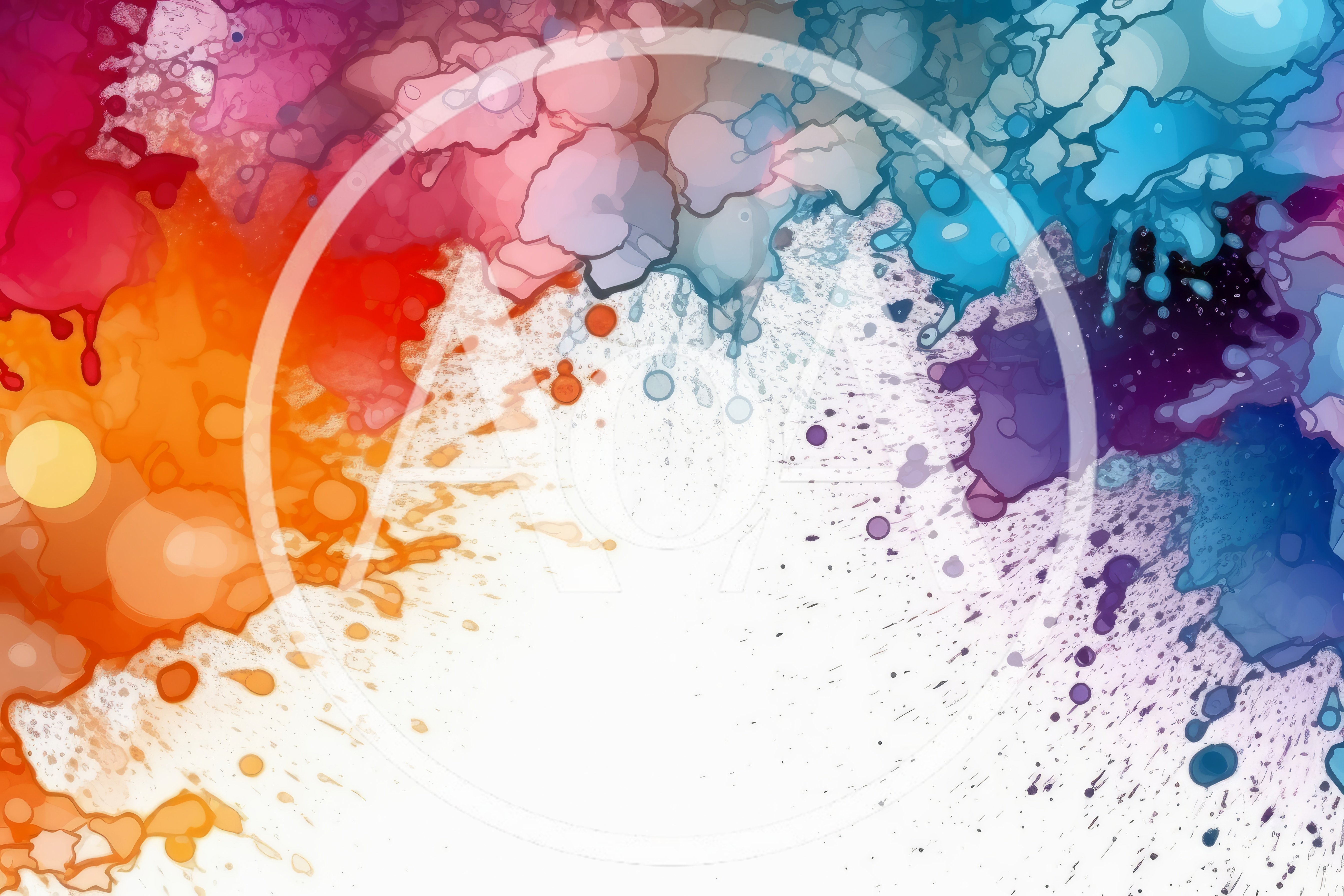 Abstract Watercolor Paint Splatter Background