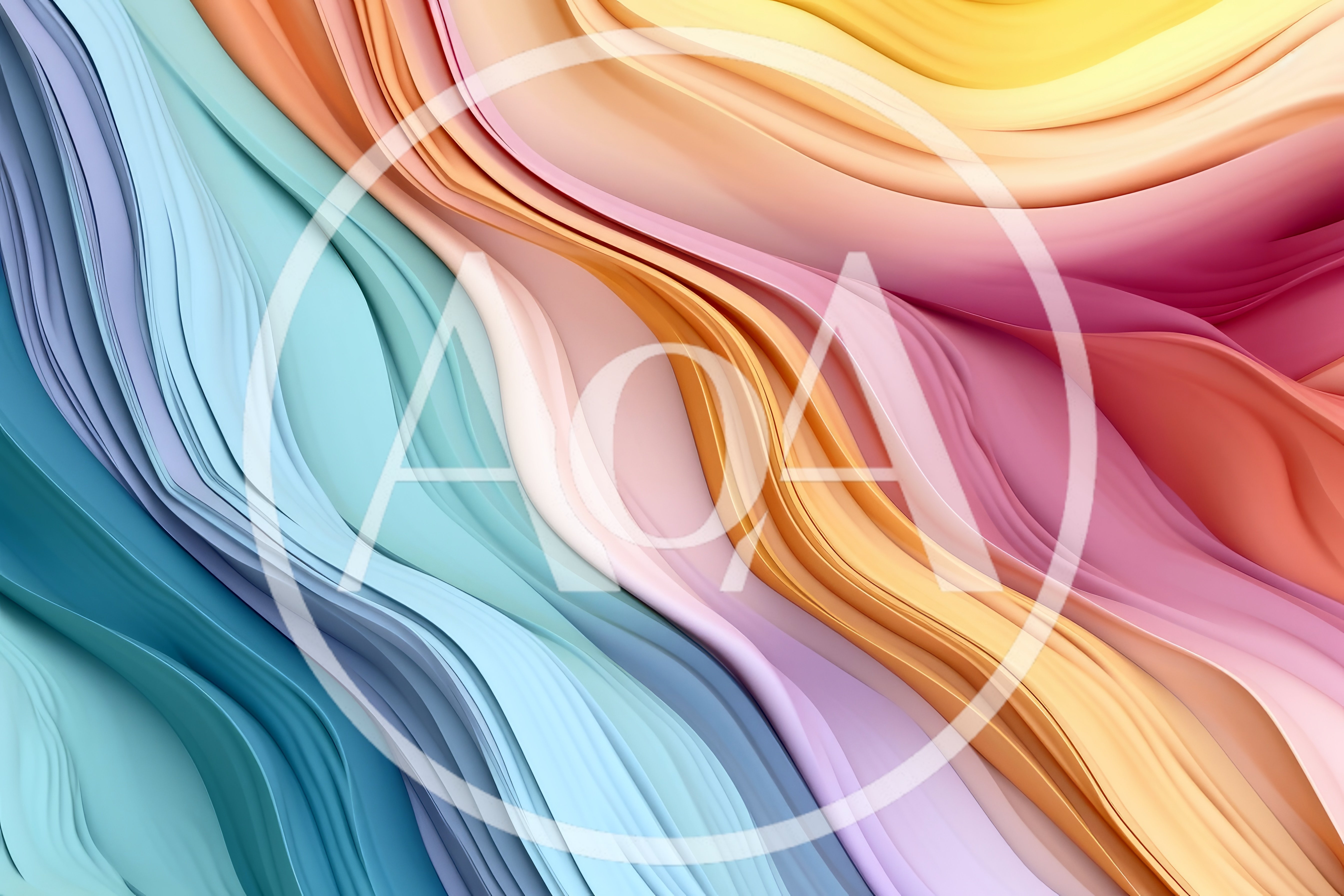 Abstract Flowing Layers Of Colorful Paper Waves