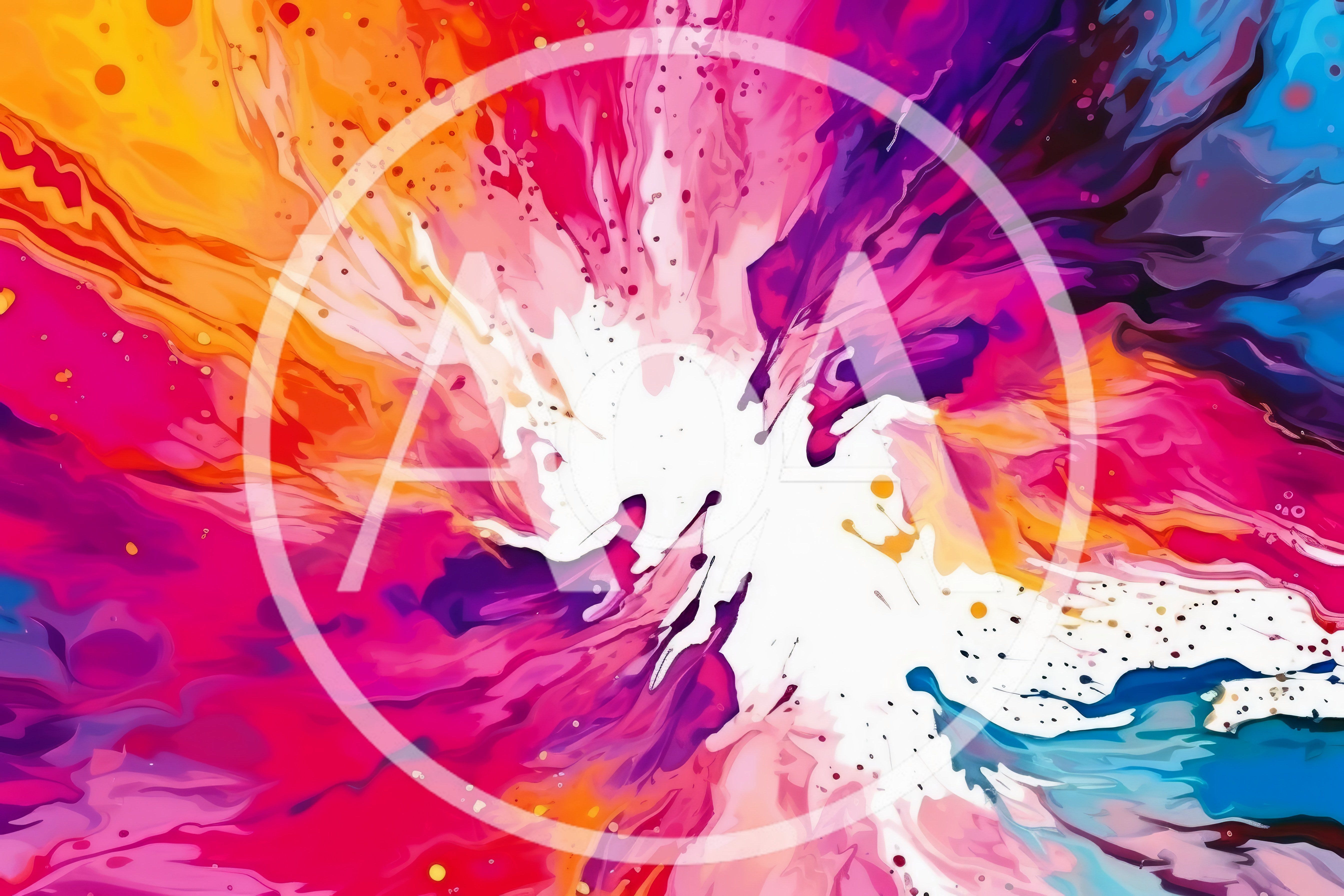 Abstract Colorful Paint Explosion Background
