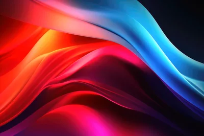 Abstract Flowing Silk Waves With Vibrant Gradient Colors