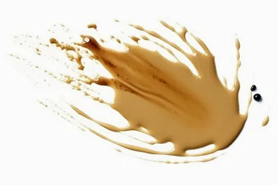 Coffee Spill Splatter On White Background