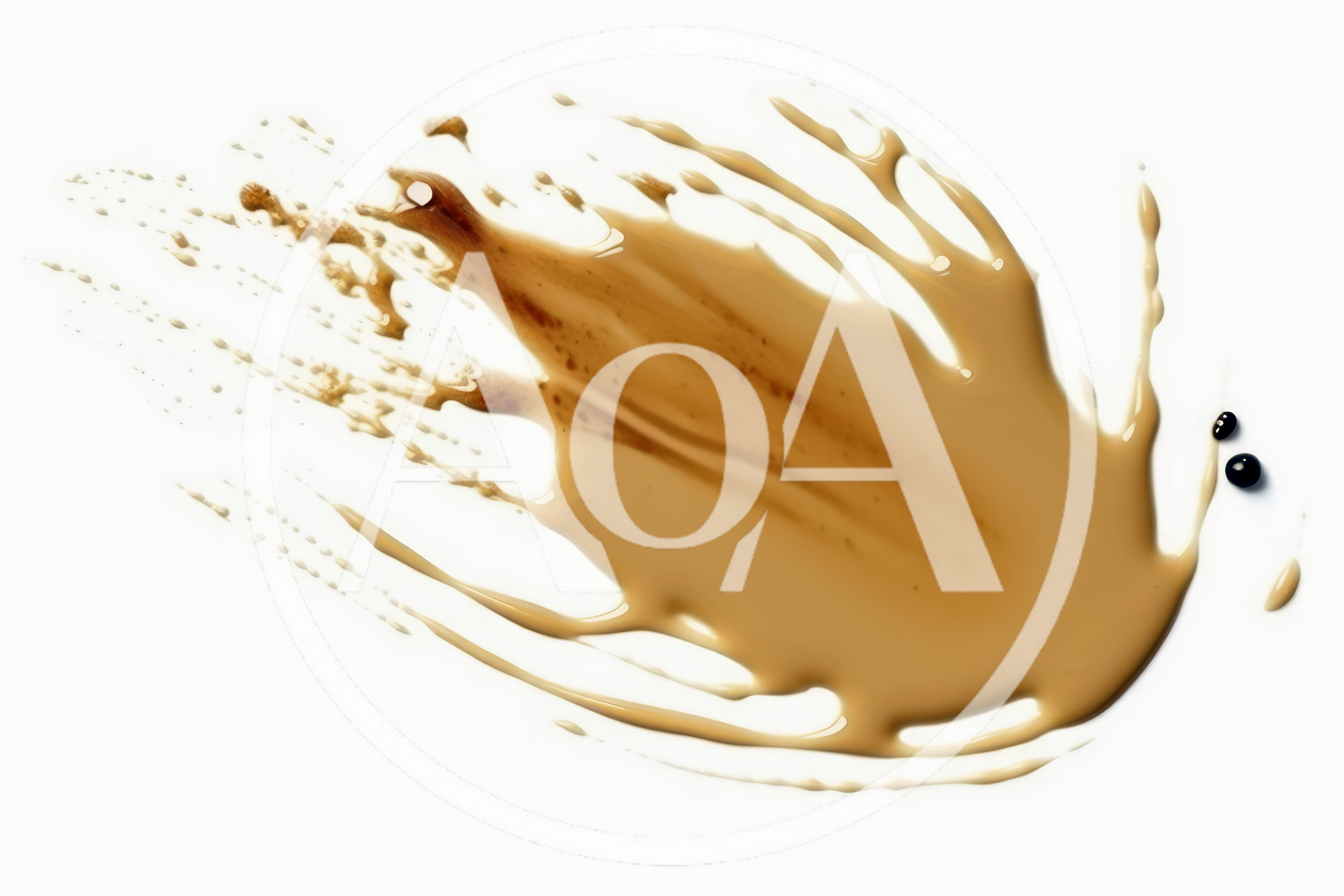 Coffee Spill Splatter On White Background