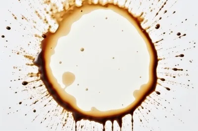 Coffee Stain Splatter On White Background