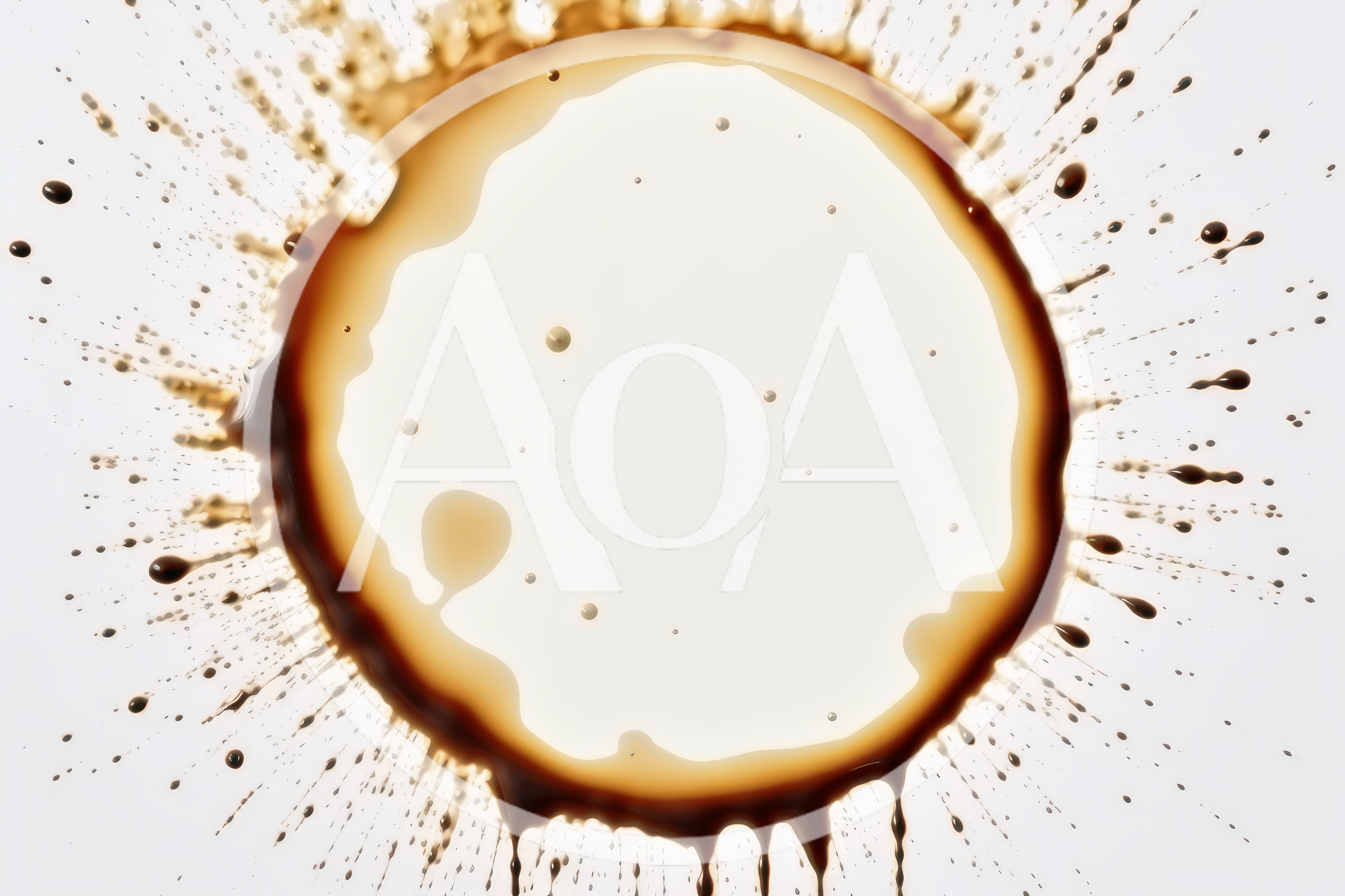 Coffee Stain Splatter On White Background