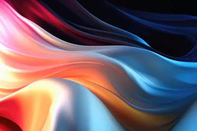 Abstract Fluid Waves With Vibrant Gradient Colors
