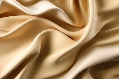 Abstract Background Of Smooth Flowing Beige Silk Fabric