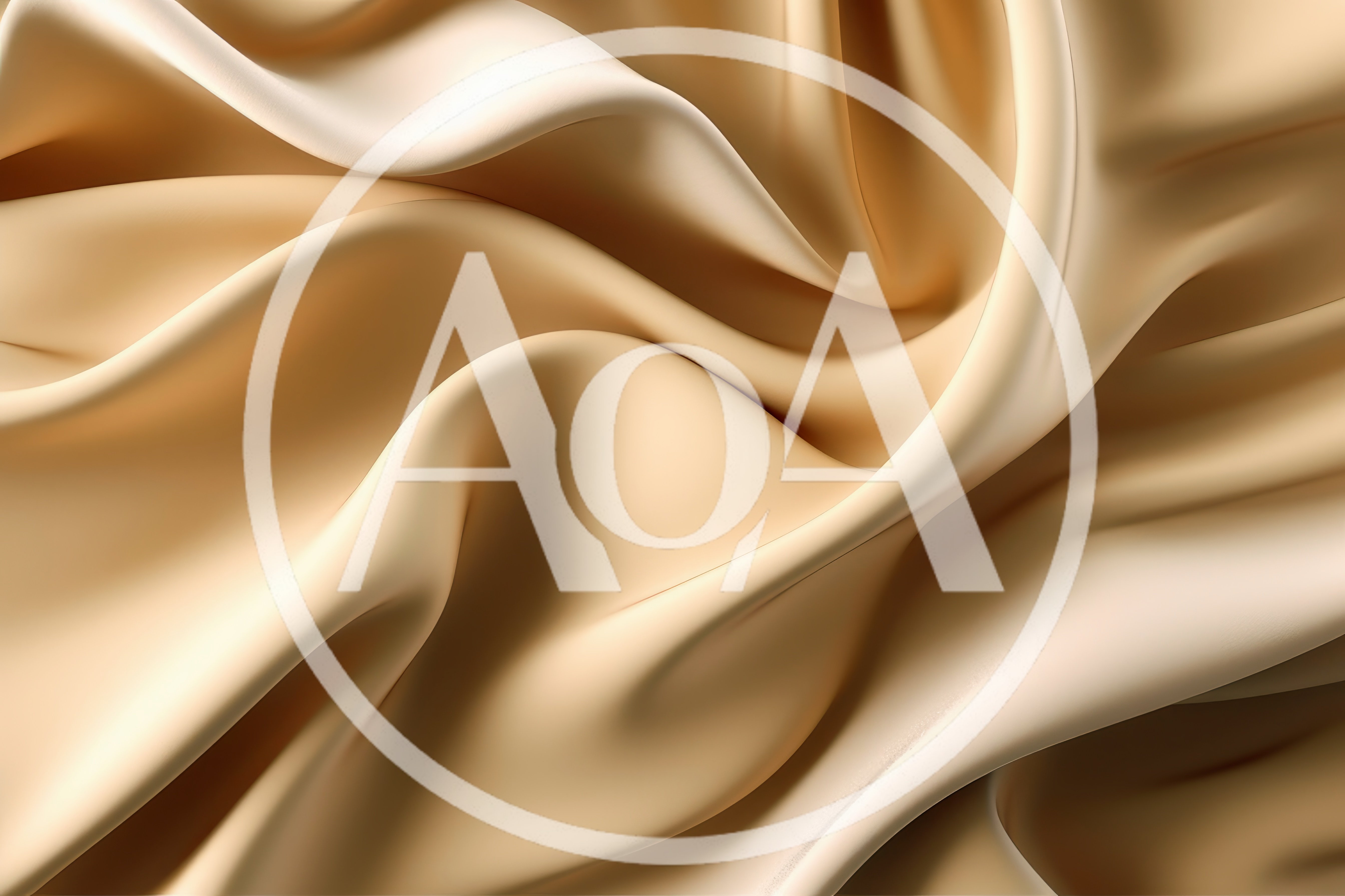 Abstract Background Of Smooth Flowing Beige Silk Fabric
