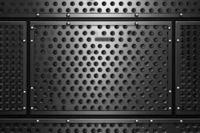 Industrial Metal Grate Texture With Riveted Panels