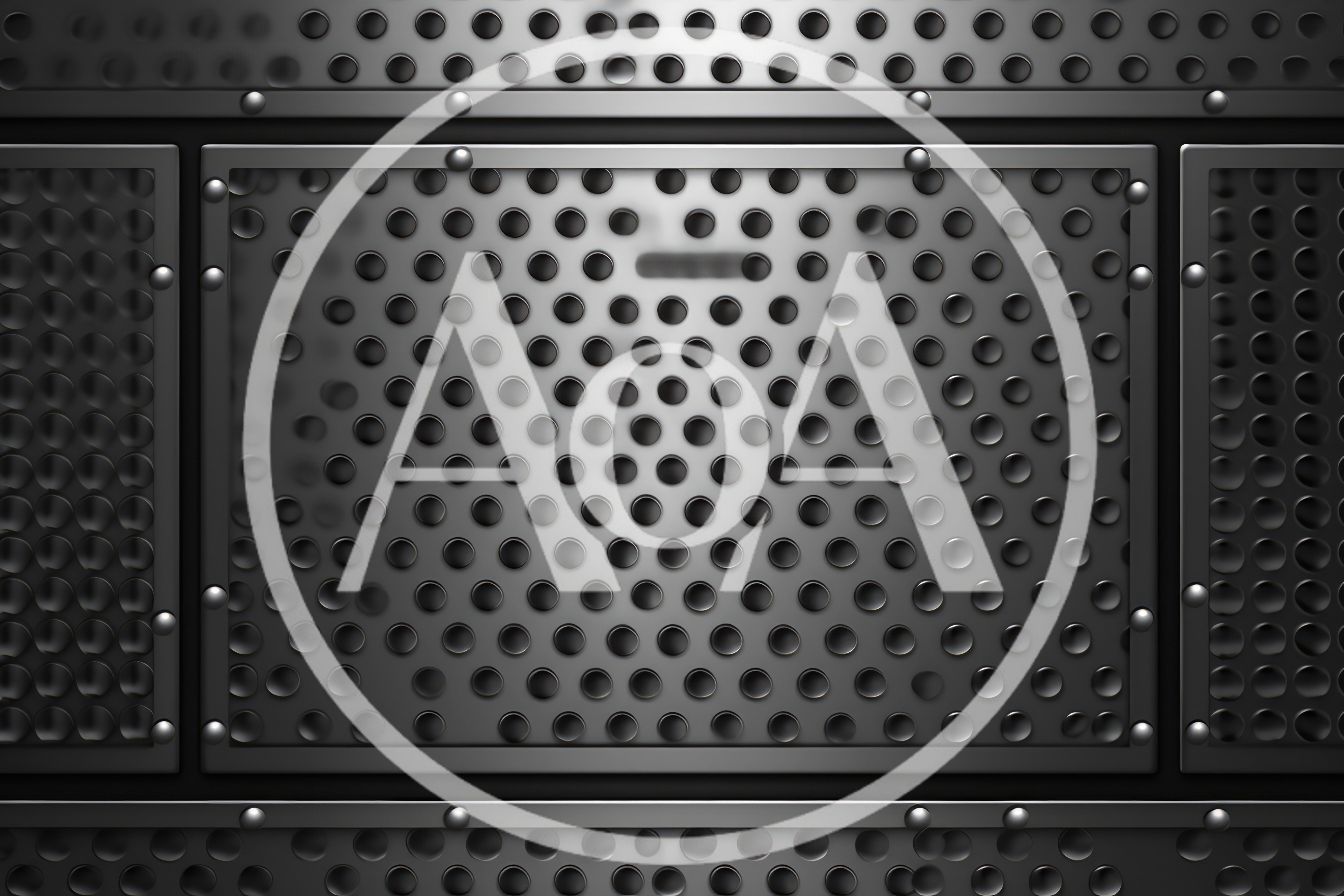 Industrial Metal Grate Texture With Riveted Panels