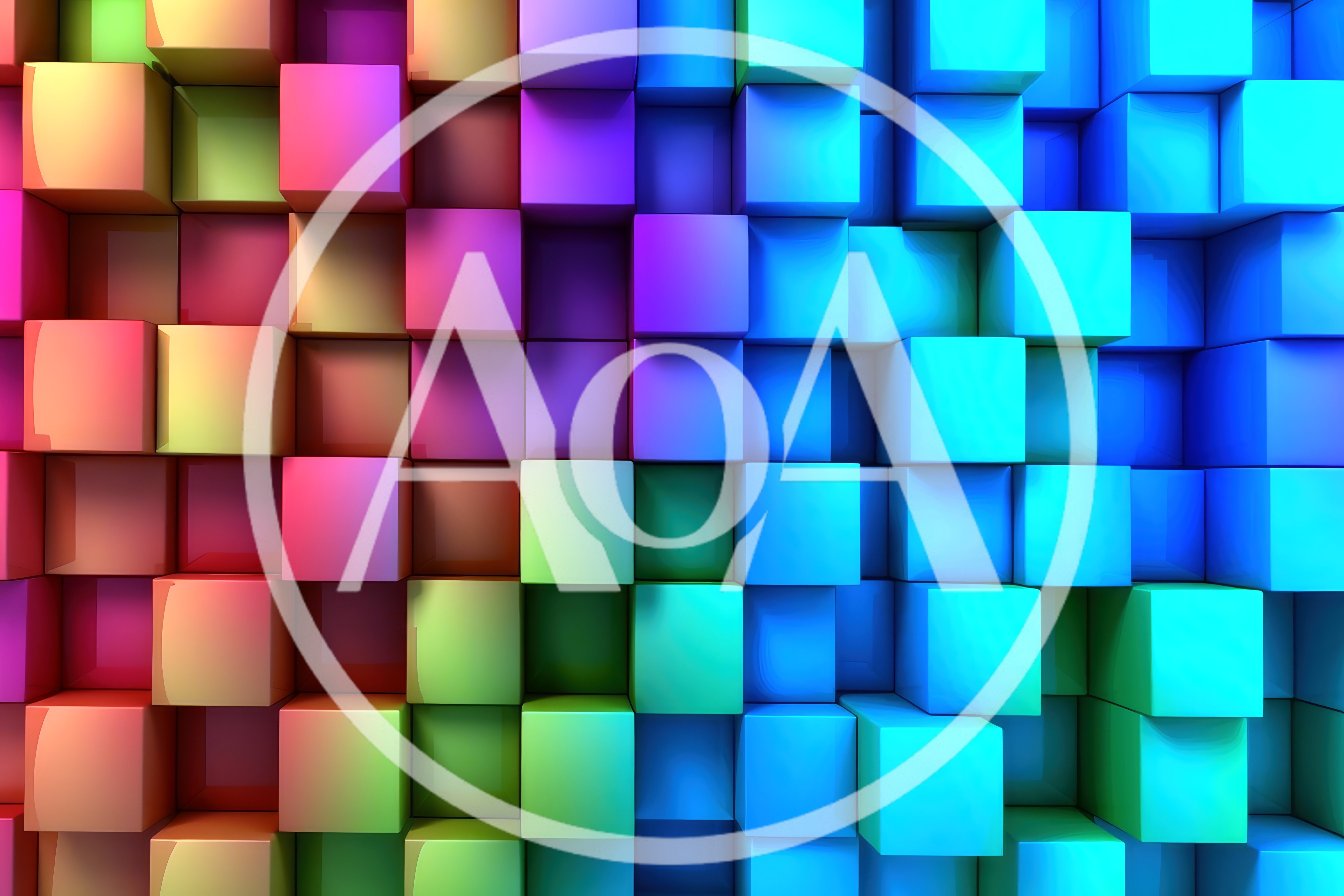 Abstract 3D Background Of Colorful Glossy Cubes
