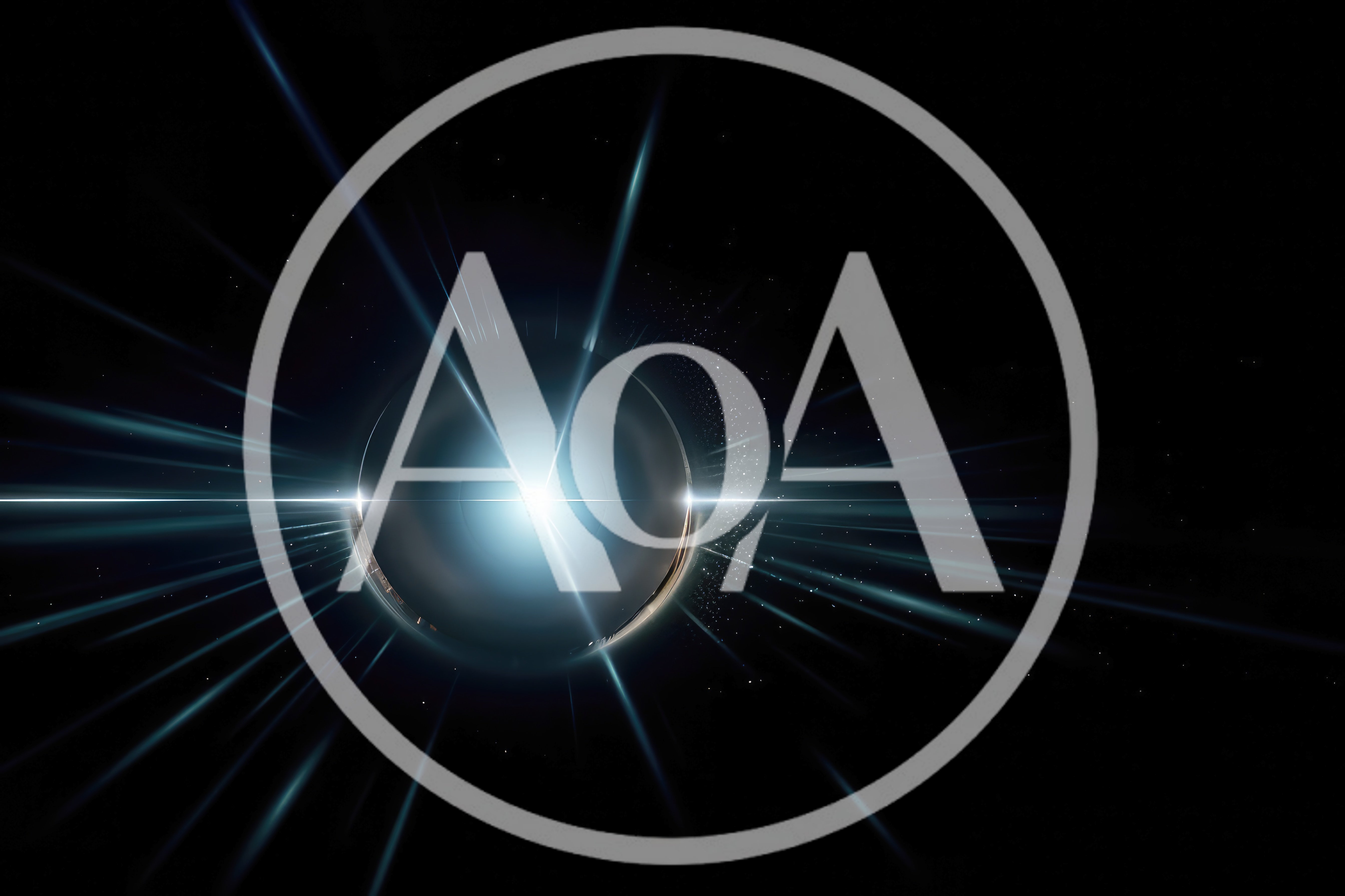 Abstract Glowing Celestial Sphere With Radiant Light Flares
